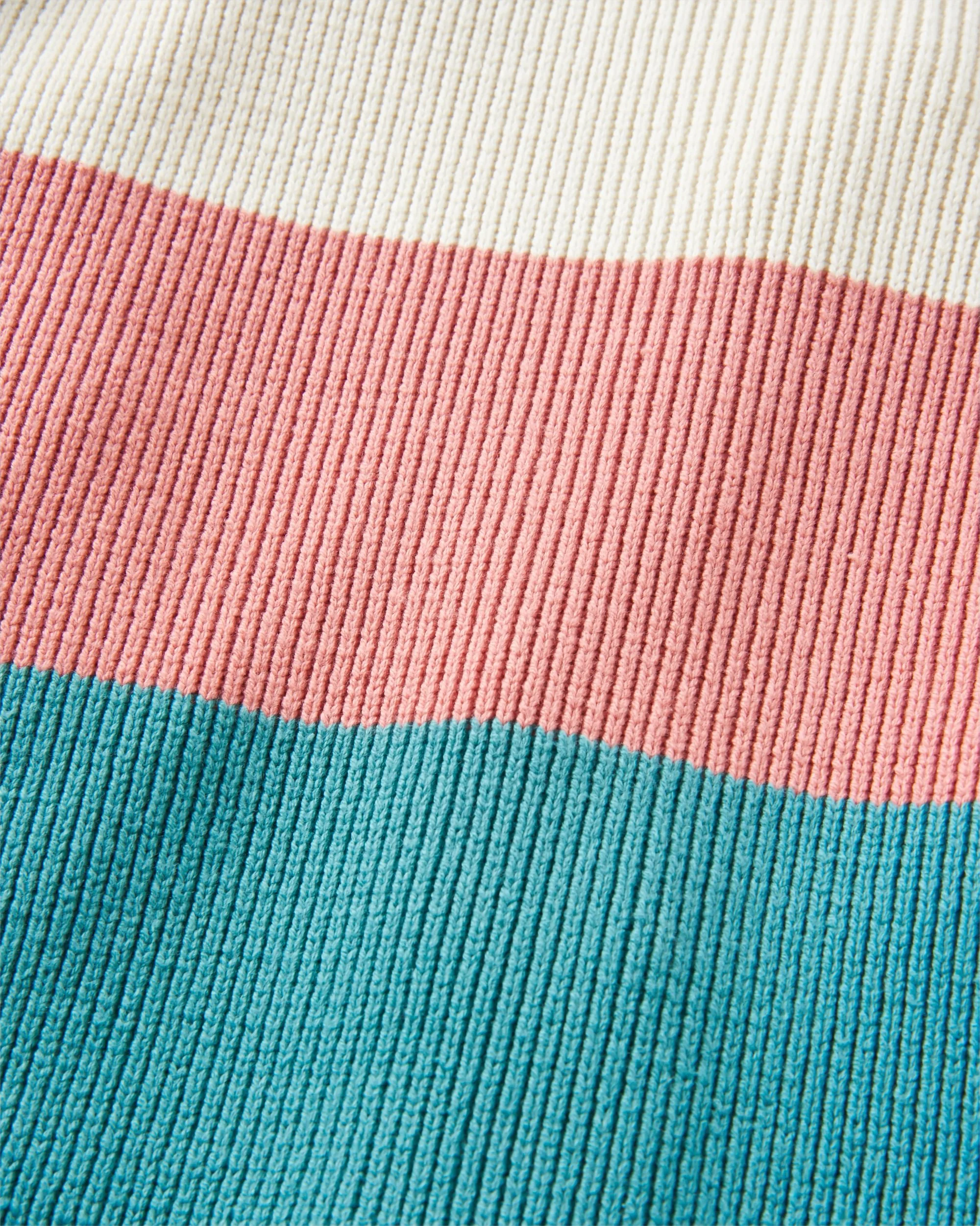 Moments Oversized Organic Knitted Jumper - Lime Multi Stripe - Image 6
