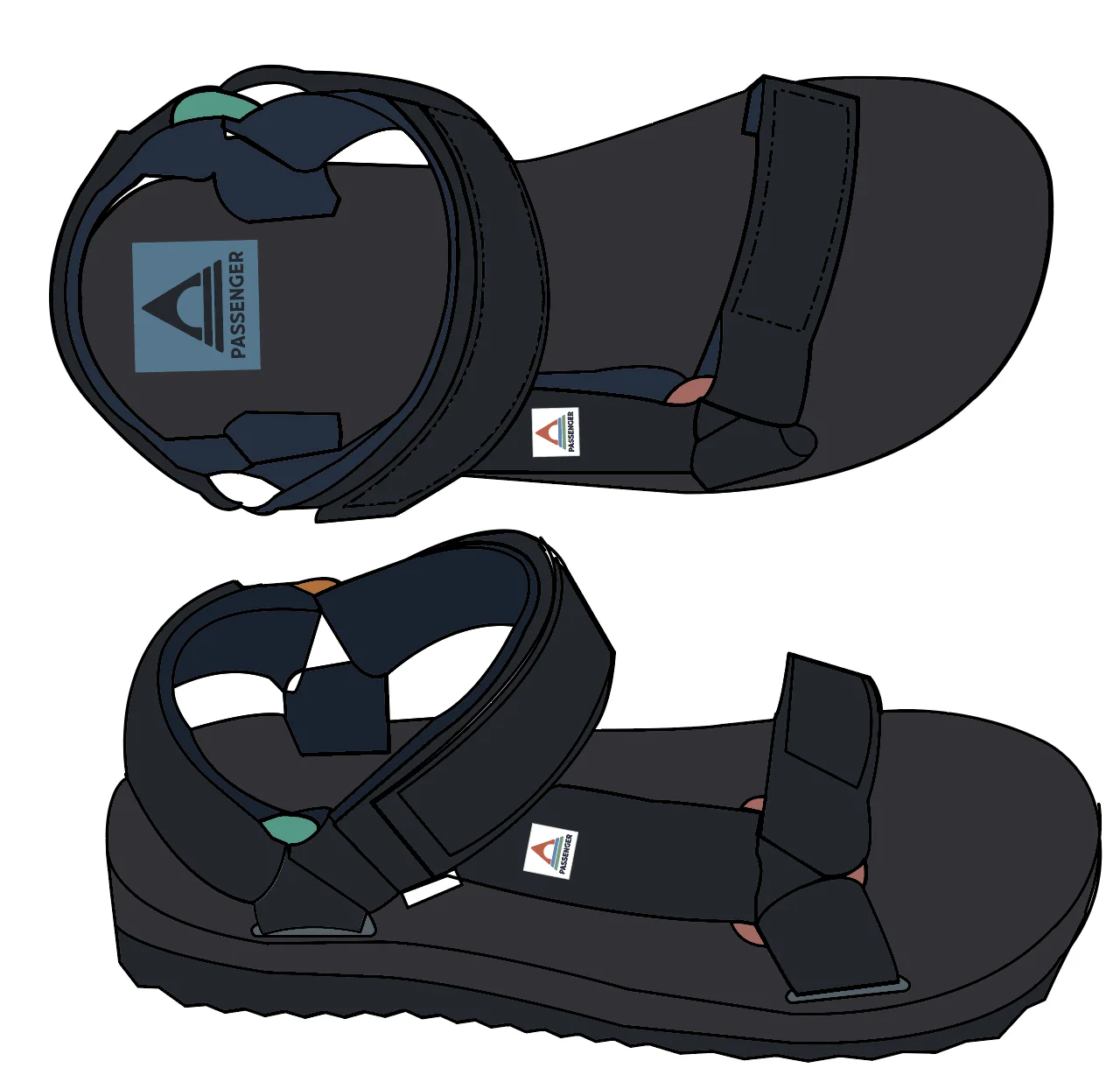 Monterey Sandal - Black - Image 12