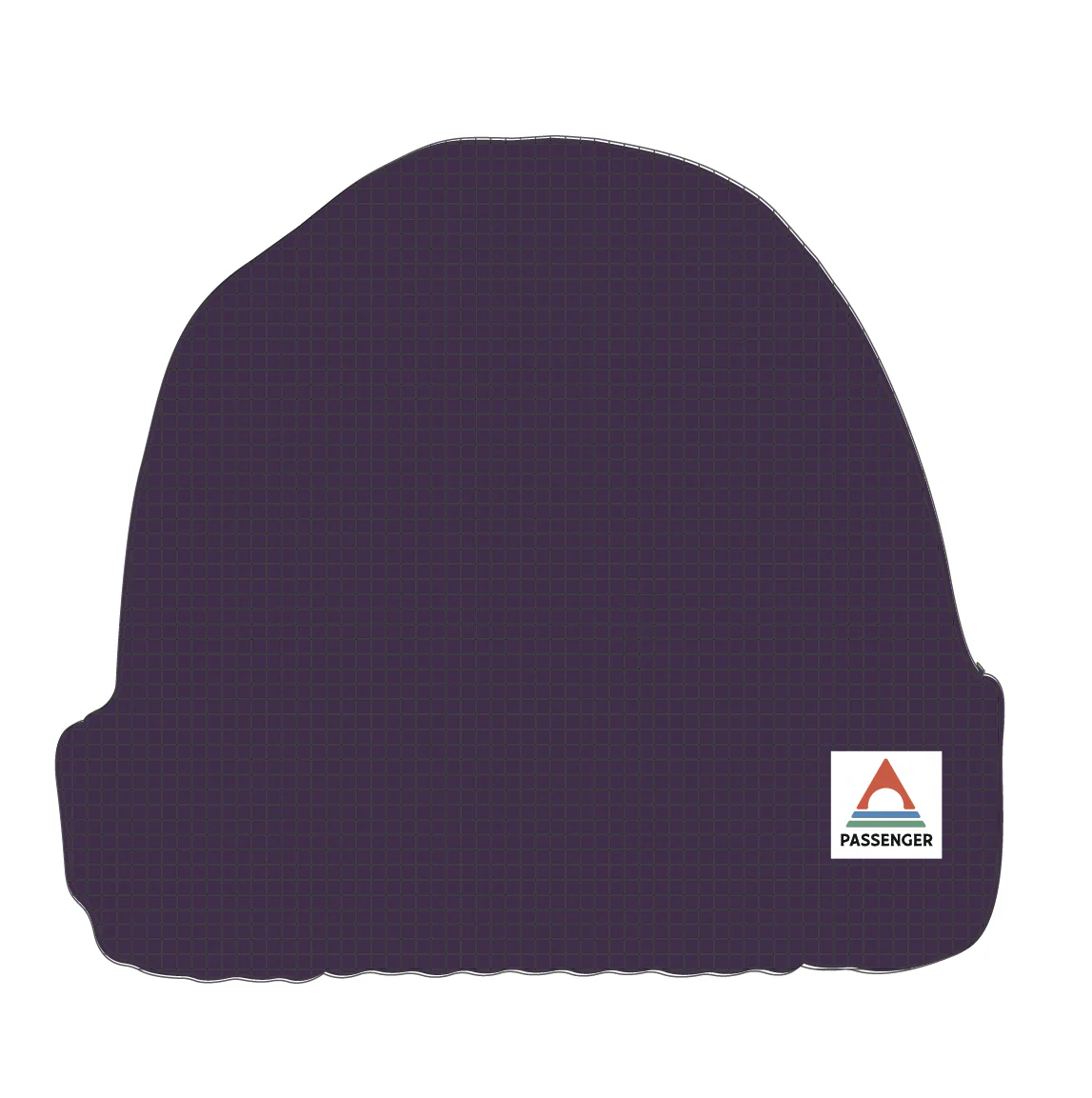 Moss Double Layer Waffle Beanie - Deep Plum - Image 5