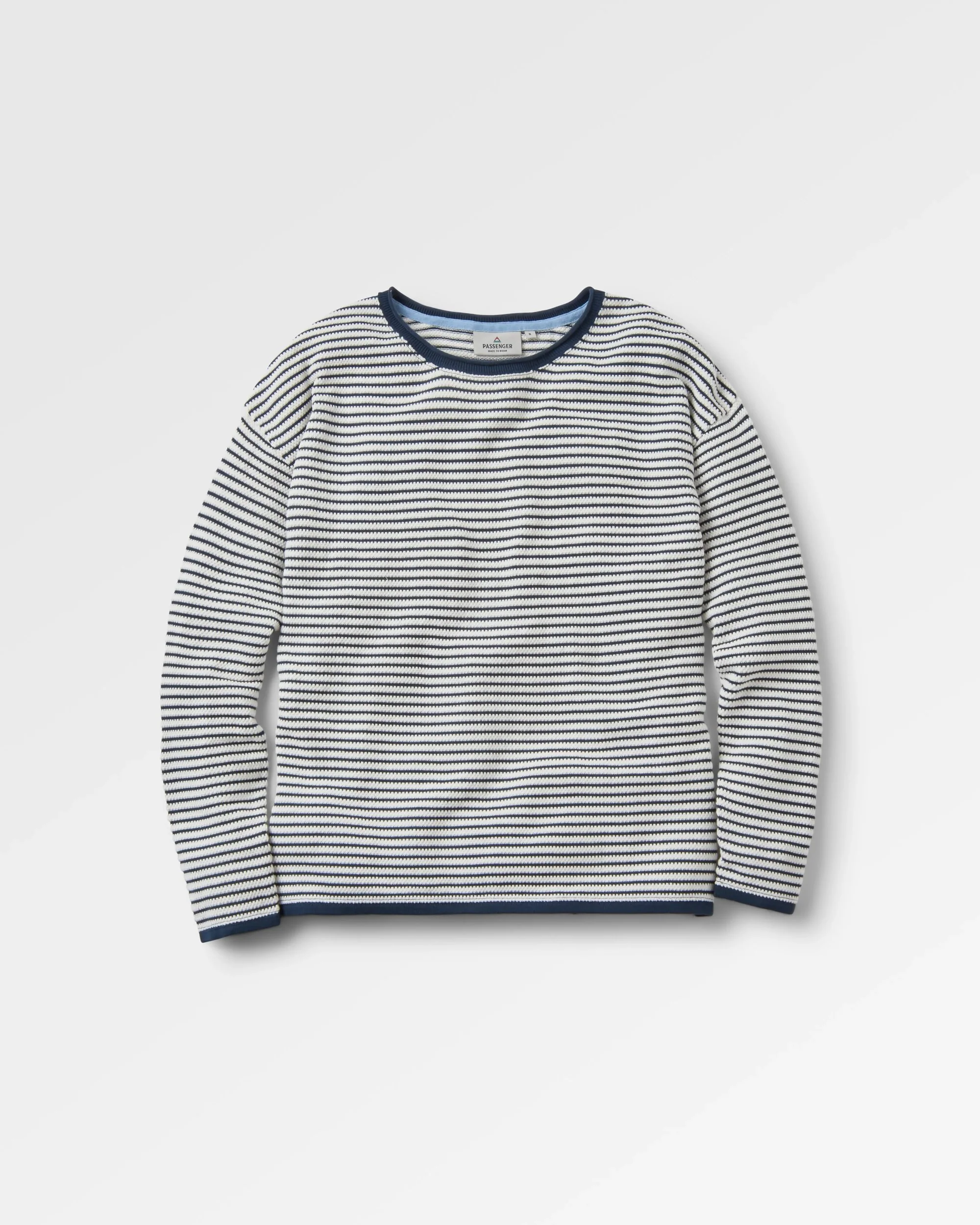 Muir Organic Knitted Jumper - Off White Stripe - Image 2