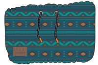 Mulled Sherpa Fleece Snood - Blue Coral Geo Pattern - Image 10