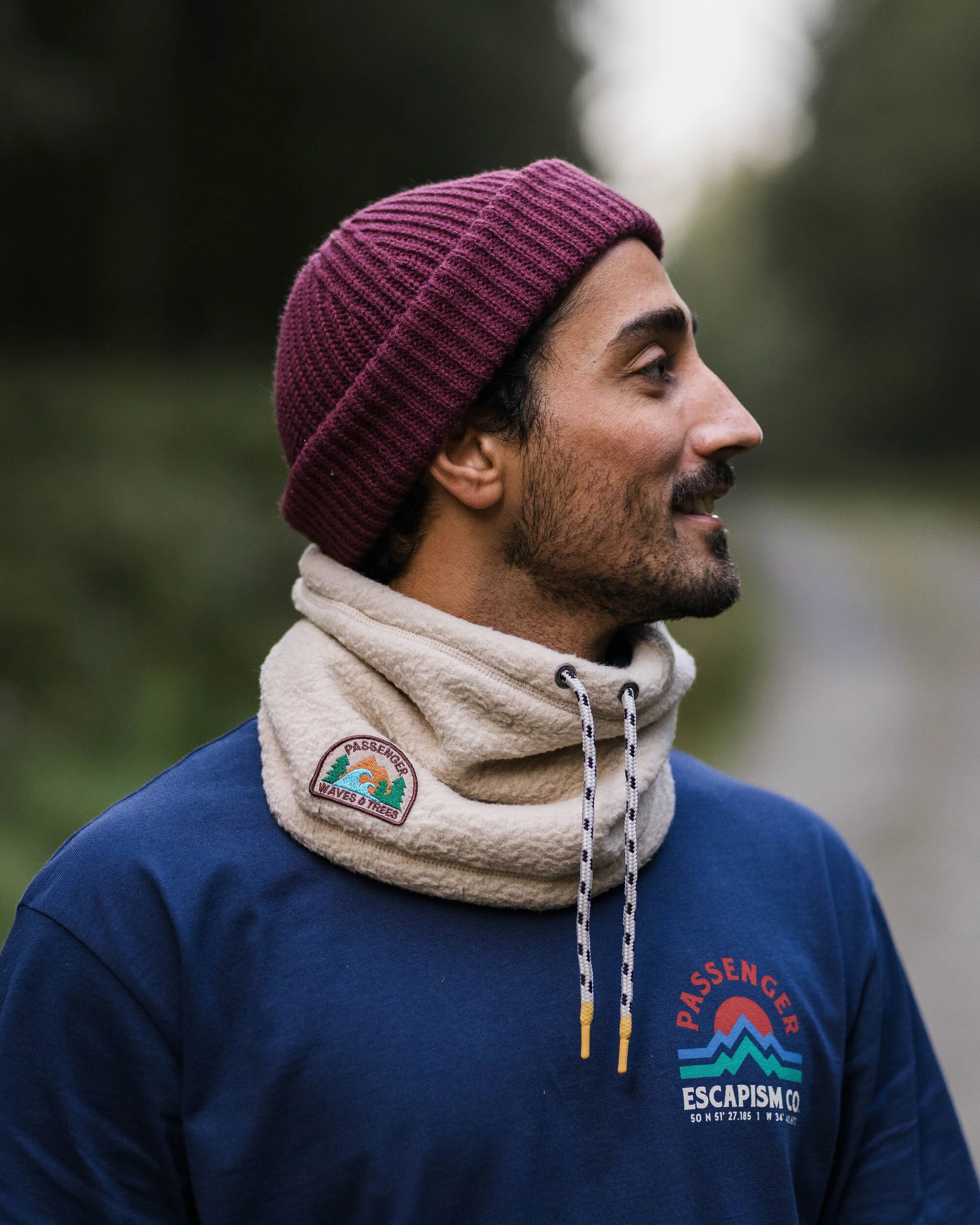 Mulled Sherpa Fleece Snood - Oatmeal - Image 4
