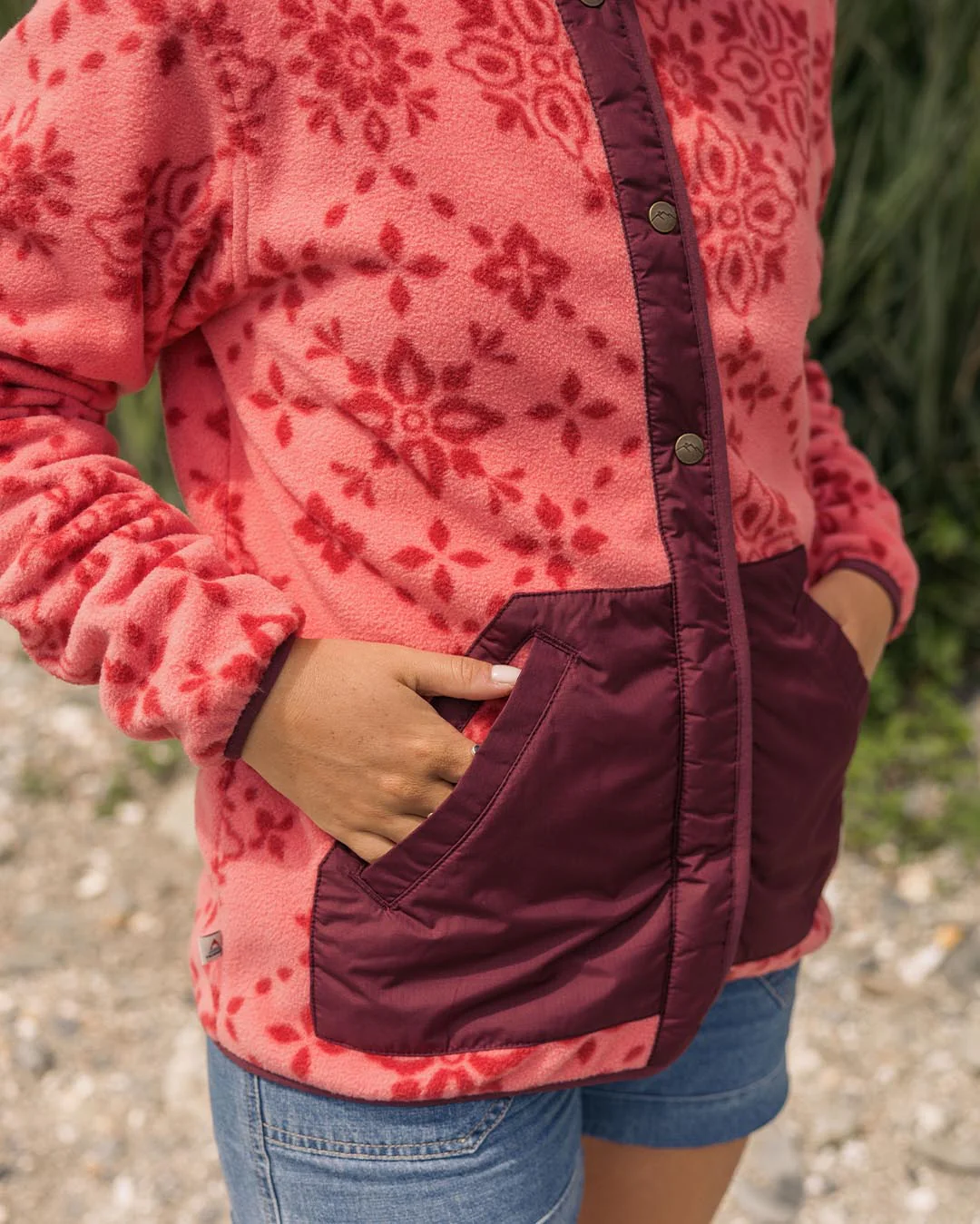 Navegado Polar Fleece - Large Tile Rose - Image 4