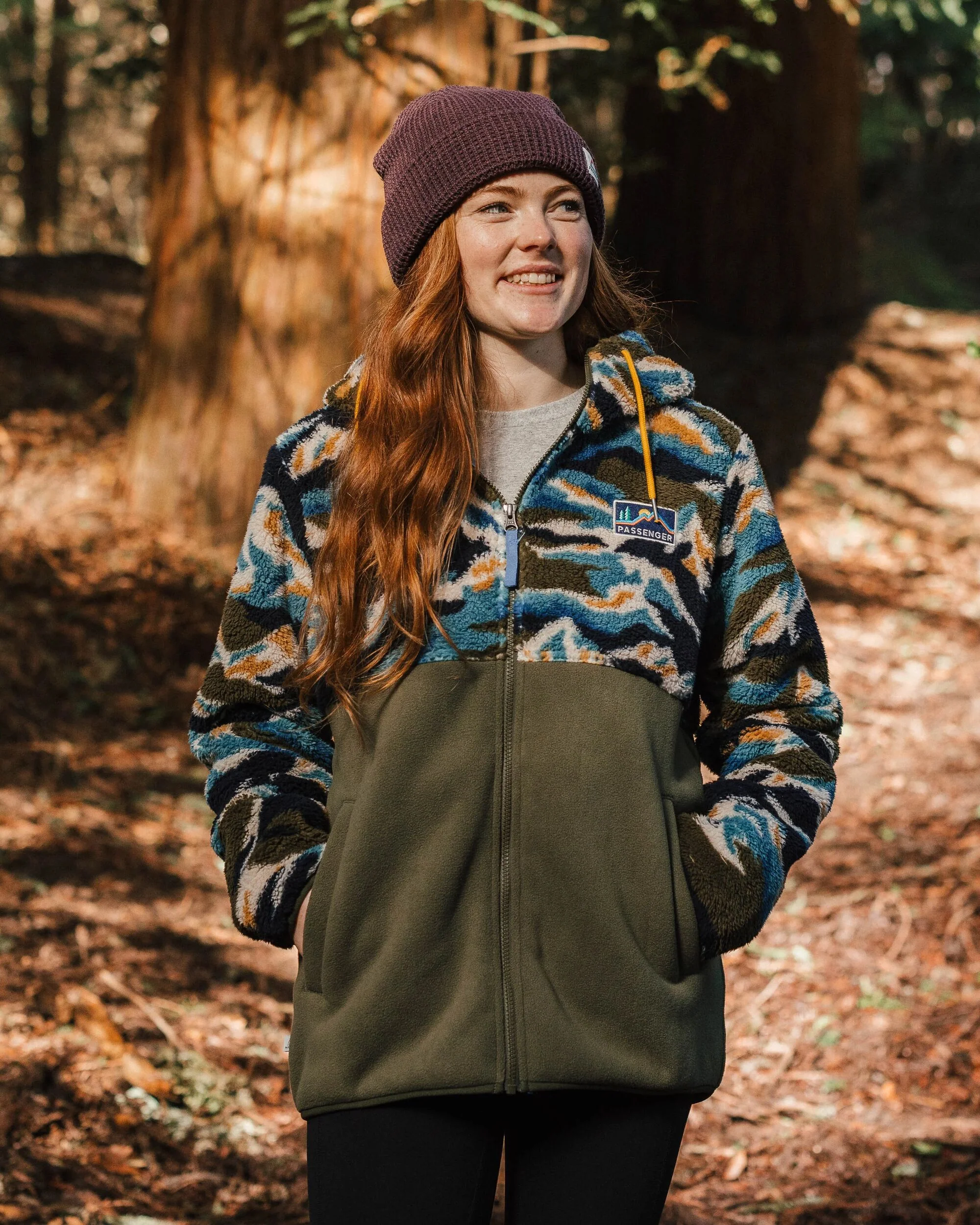 Nestling Polar-Lined Sherpa Fleece - Mount Scenic Khaki - Image 3