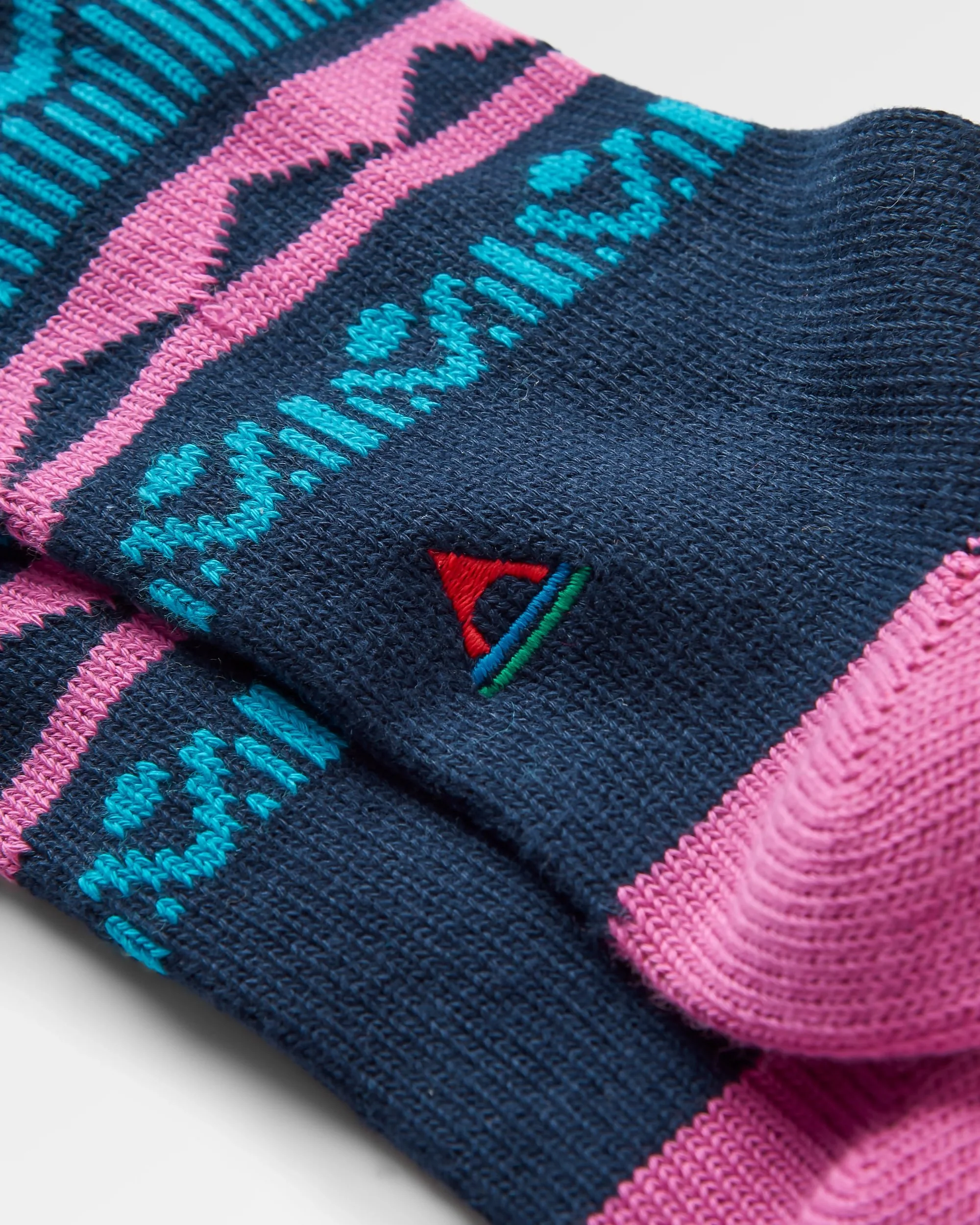 Nettle Organic Patterned Socks - Rich Navy - Image 3