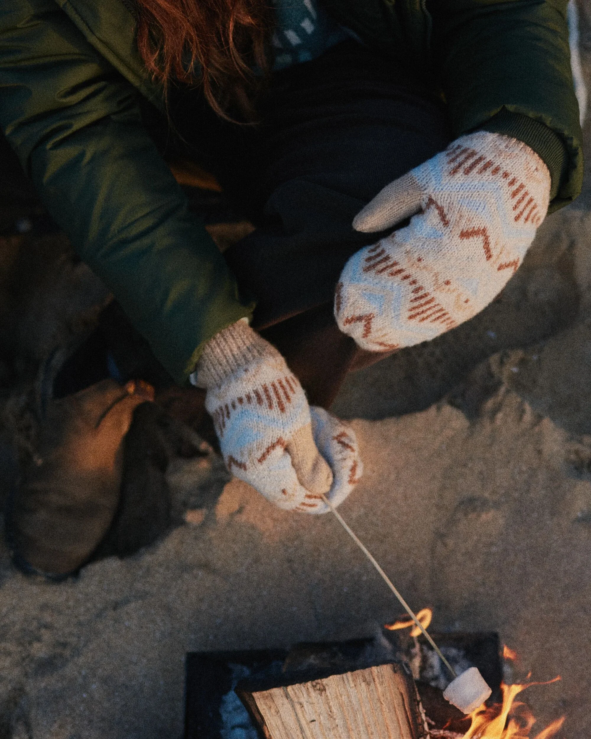 Nettle Fleece Lined Mittens - Birch - Image 3