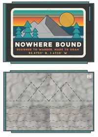 Nomadic Sherpa Blanket - Black 'Nowhere Bound' Print - Image 11