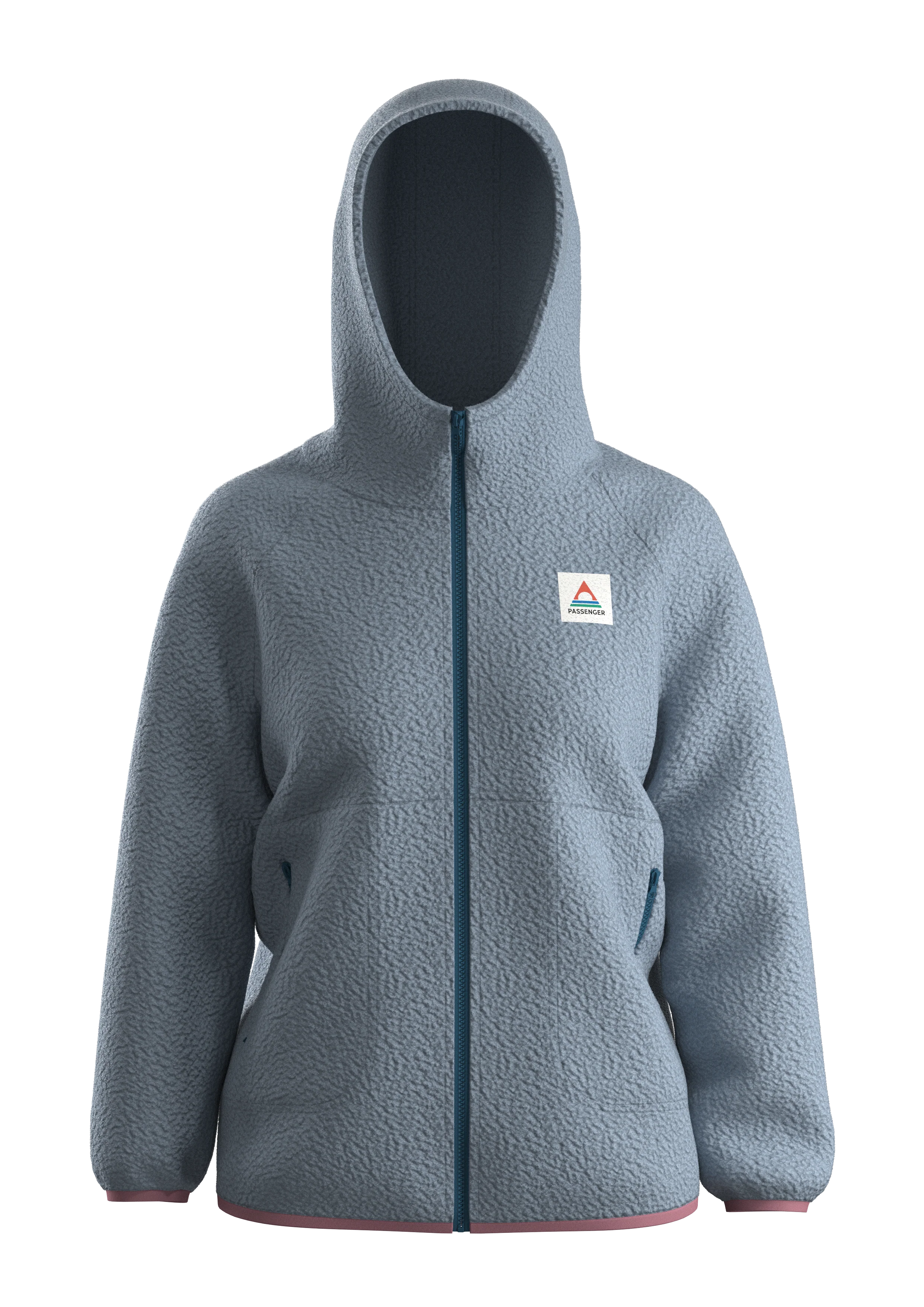 North Coast Vista Full Zip Sherpa Fleece - Blue Fog - Image 12