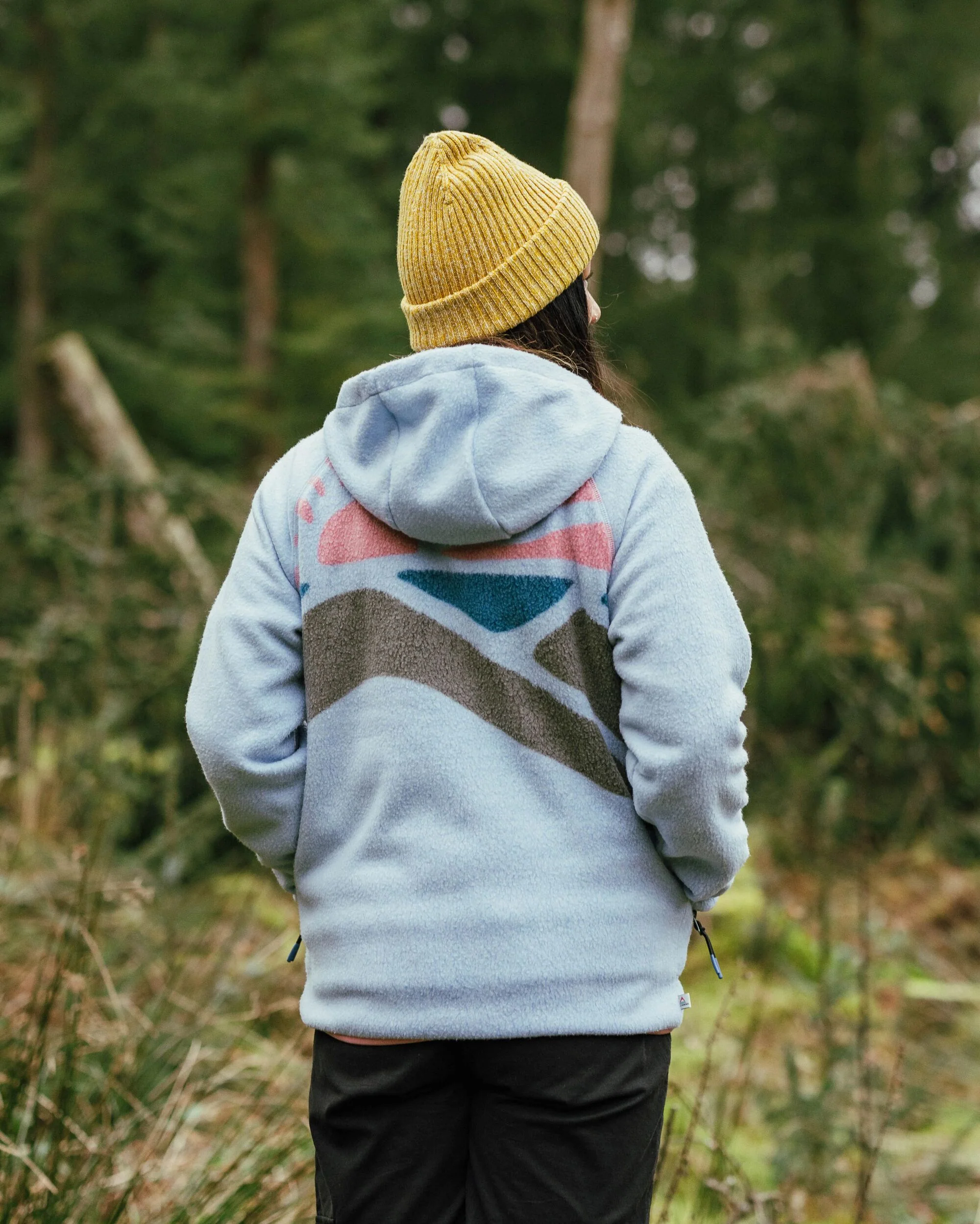 North Coast Vista Full Zip Sherpa Fleece - Blue Fog - Image 4