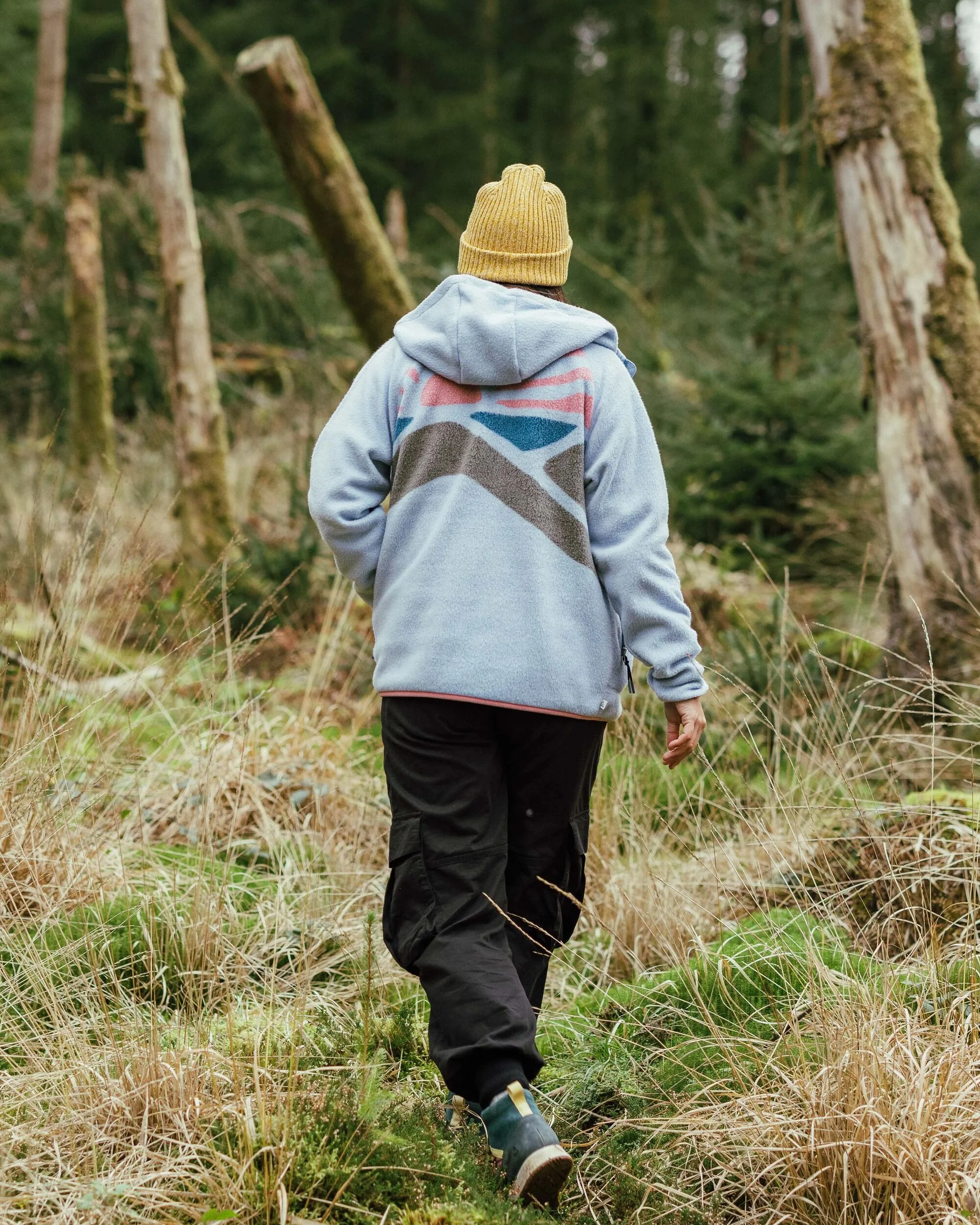 North Coast Vista Full Zip Sherpa Fleece - Blue Fog - Image 7