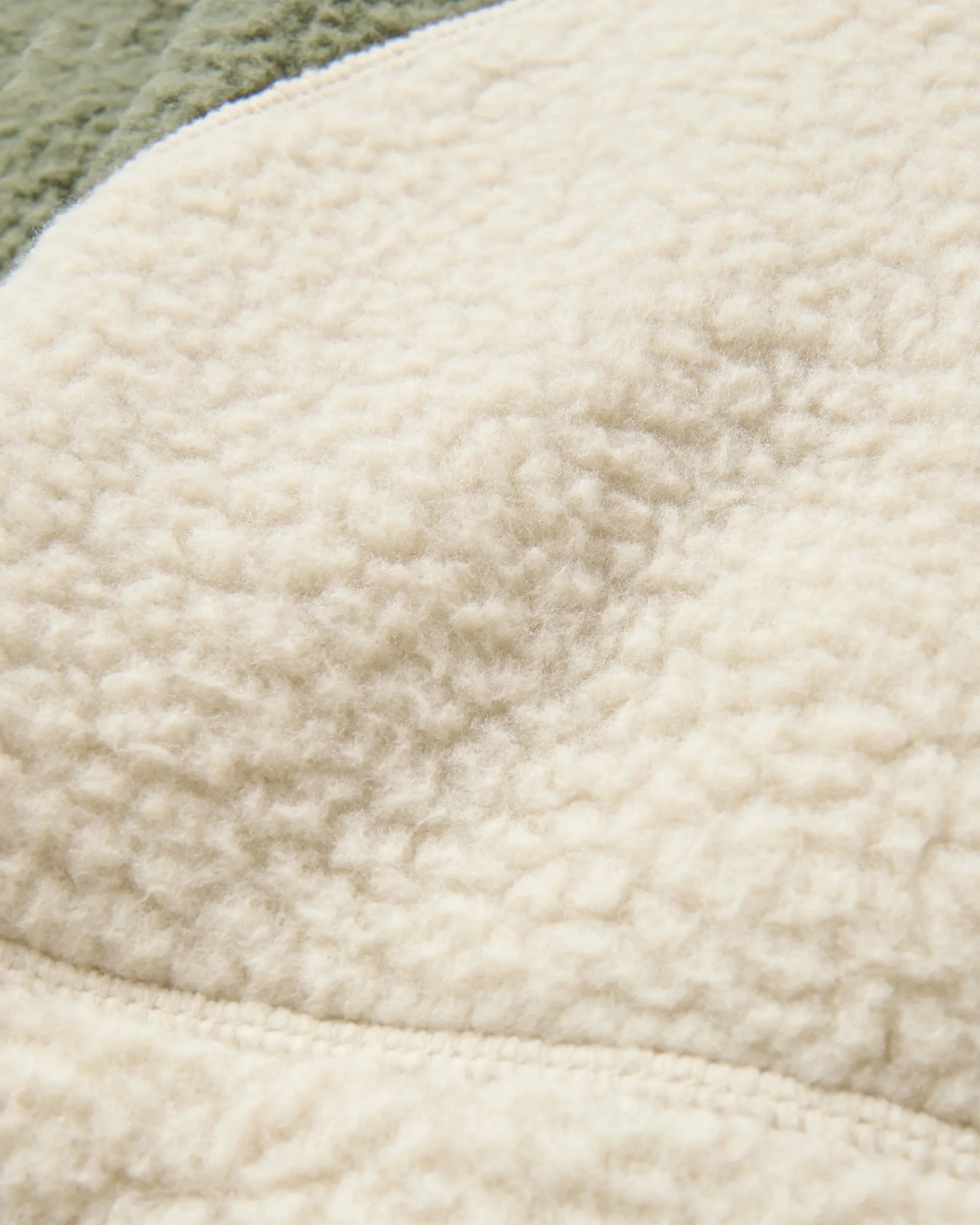 North Coast Full Zip Sherpa Fleece - Dusty Olive/Oatmeal - Image 6