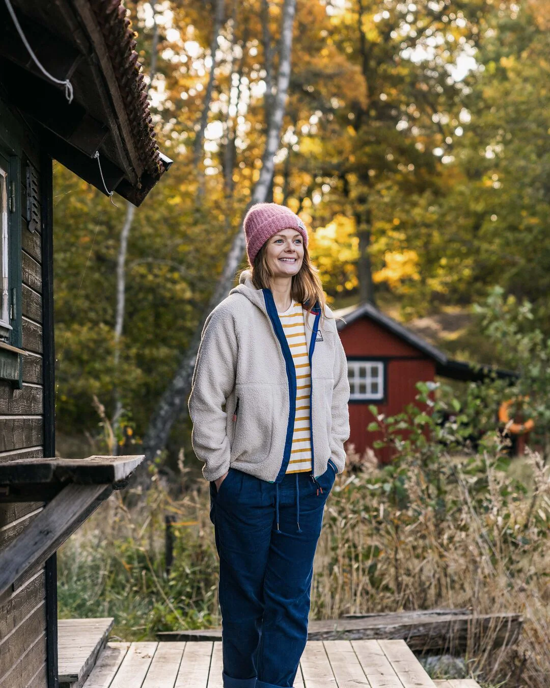 North Coast Full Zip Sherpa Fleece - Oatmeal - Image 4