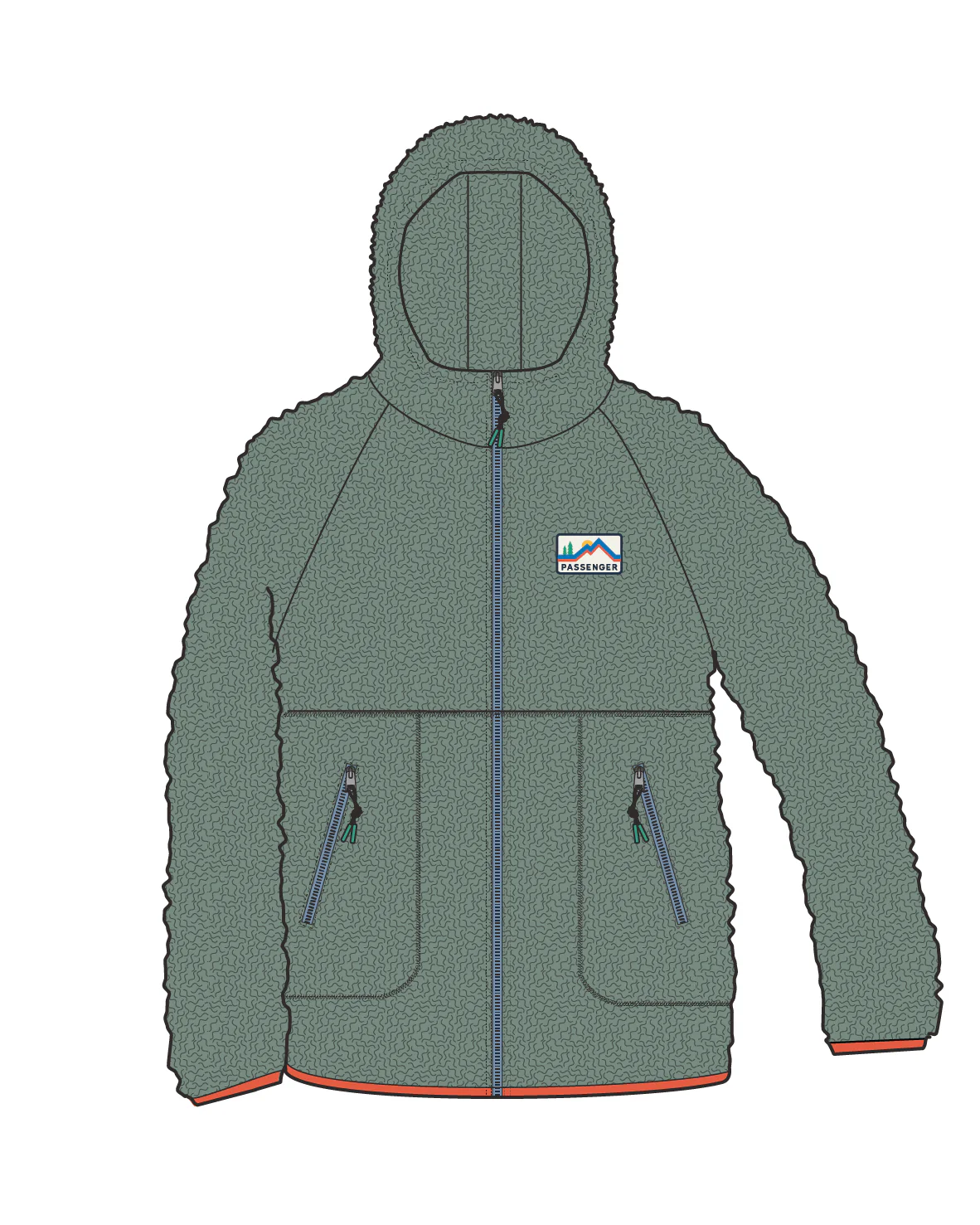 North Coast Full Zip Sherpa Fleece - Pistachio - Image 10