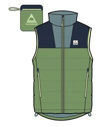 Northstar Down Gilet - Rich Navy/Pear Green/Arctic - Image 9