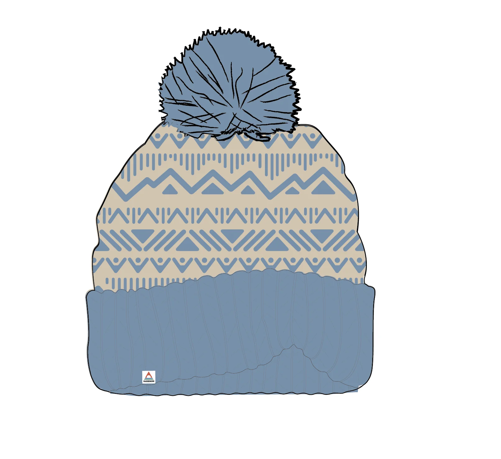 Nurture Bobble Beanie - Faded Denim - Image 6