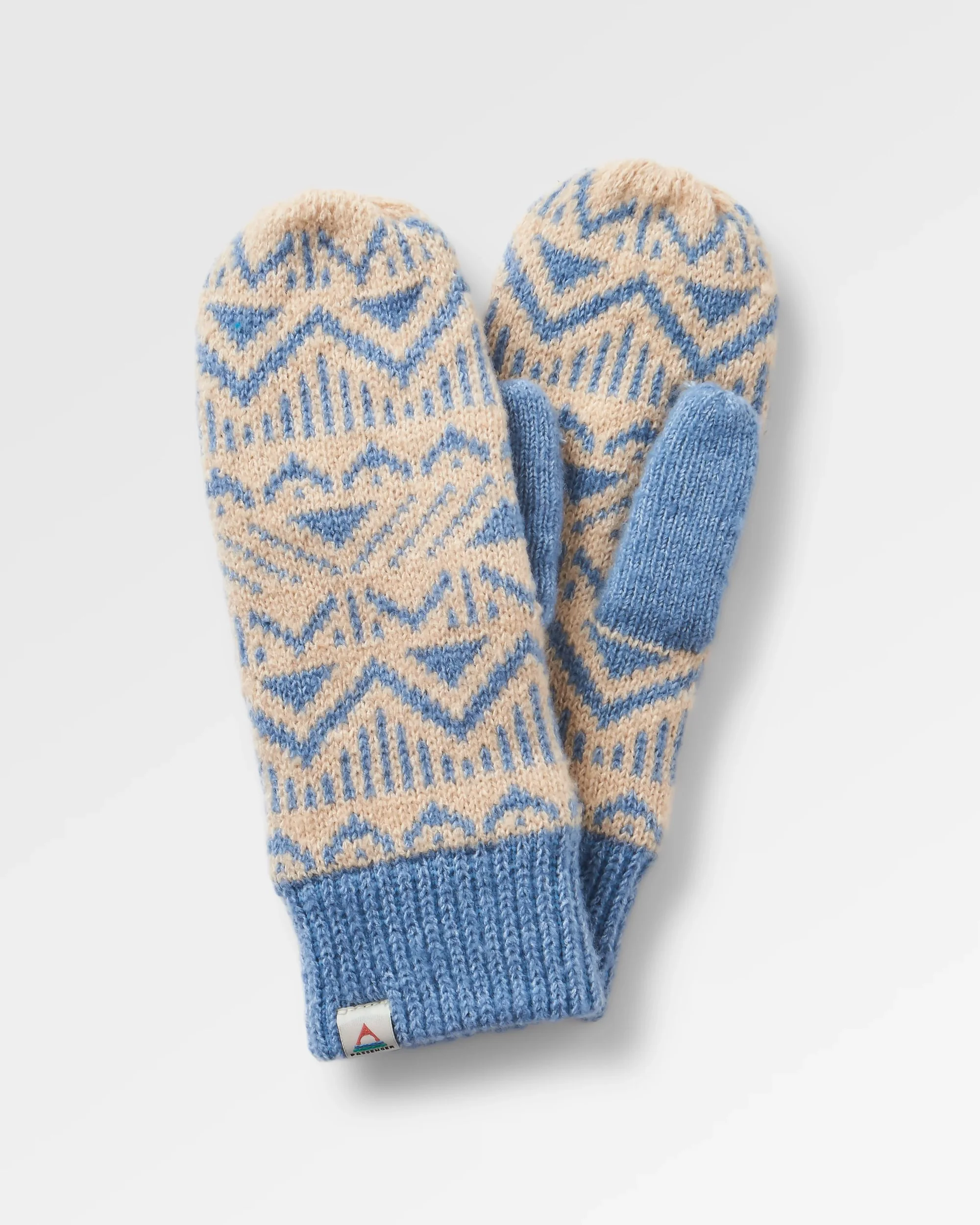 Nurture Fleece Lined Mittens - Faded Denim - Image 2