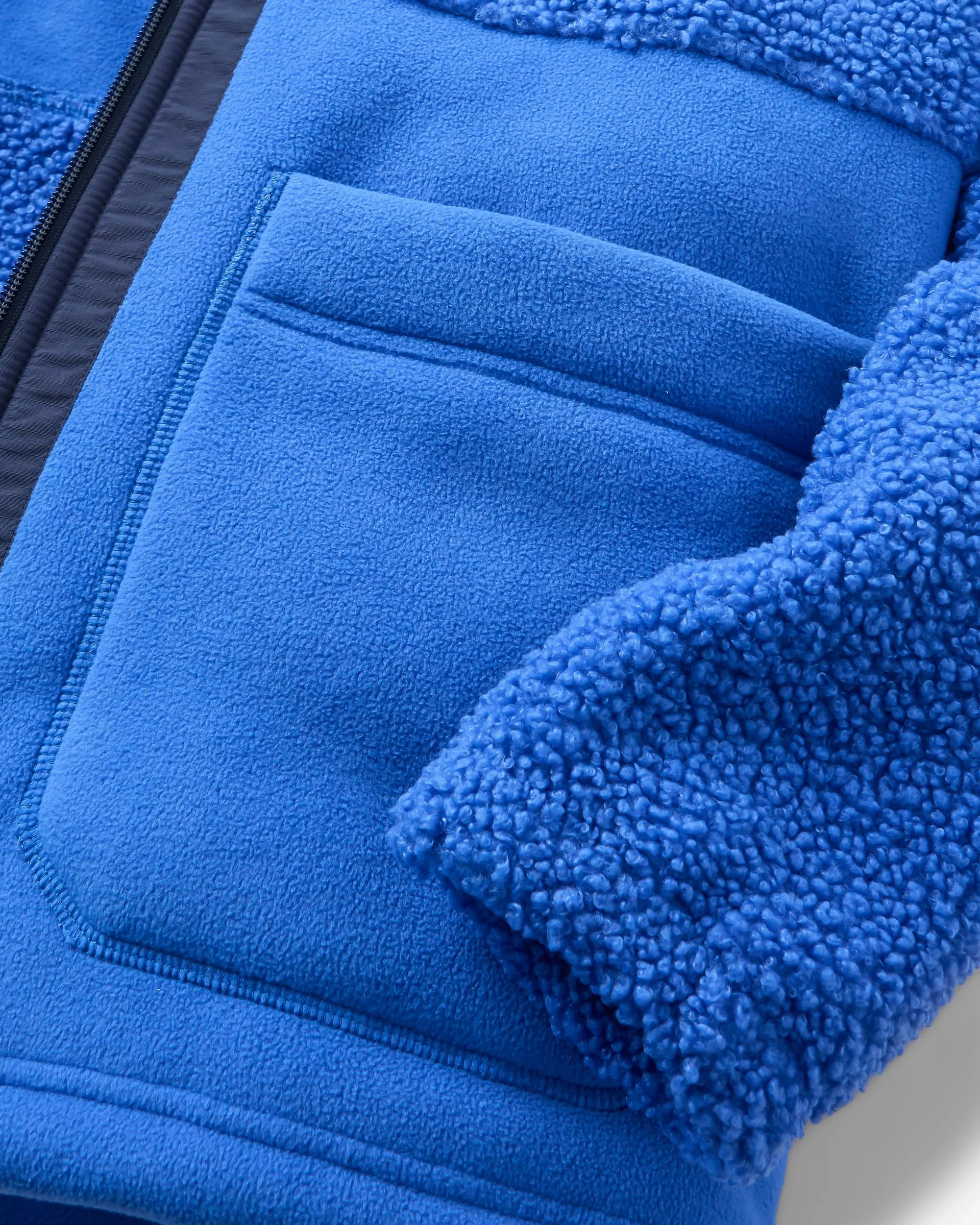 Oak Teddy Long Line Fleece - Electric Blue - Image 6