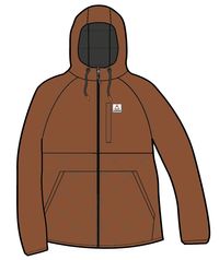 Dylan Insulated Full Zip Jacket - Burnt Orange - Image 12