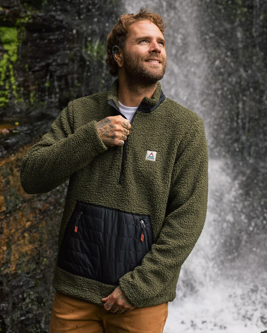 Oceanside Polar-Lined Sherpa Fleece - Khaki - Image 2