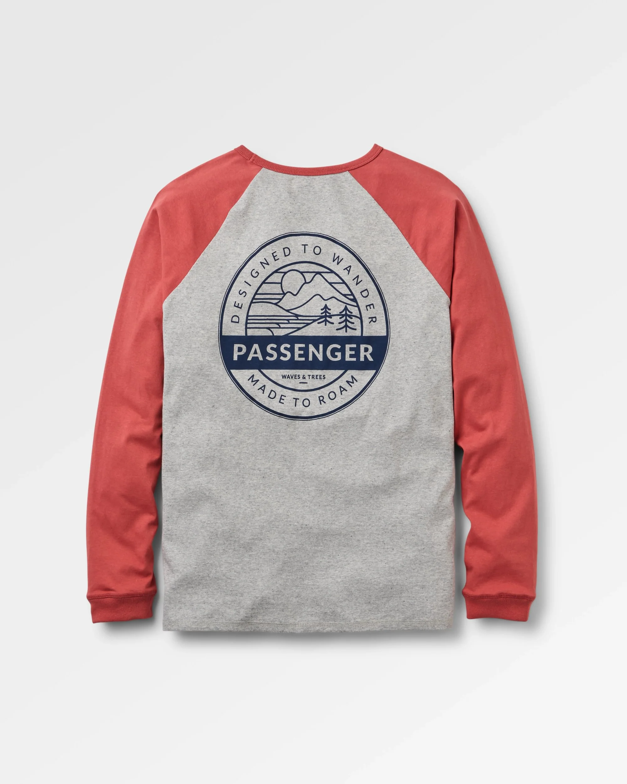 Odyssey Raglan LS T-Shirt - Redwood/Grey Marl - Image 2
