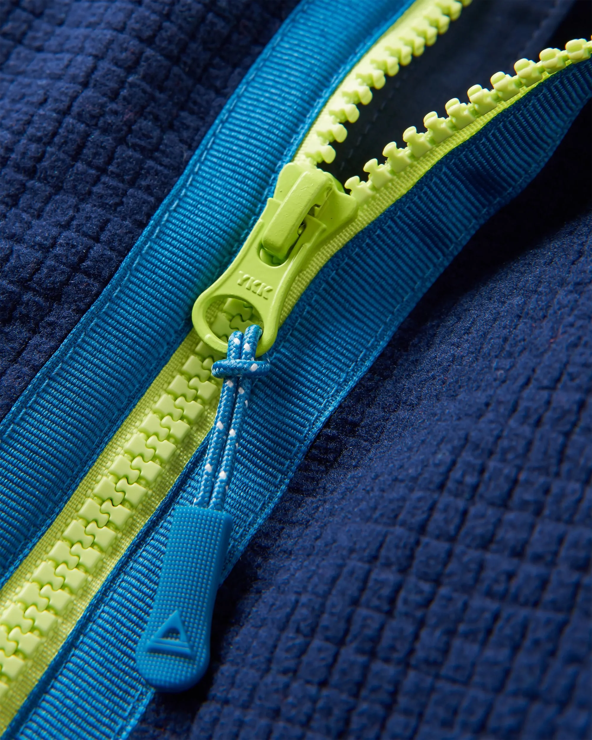 Off Trail Grid Polar Fleece - Rich Navy/Green Lake - Image 7
