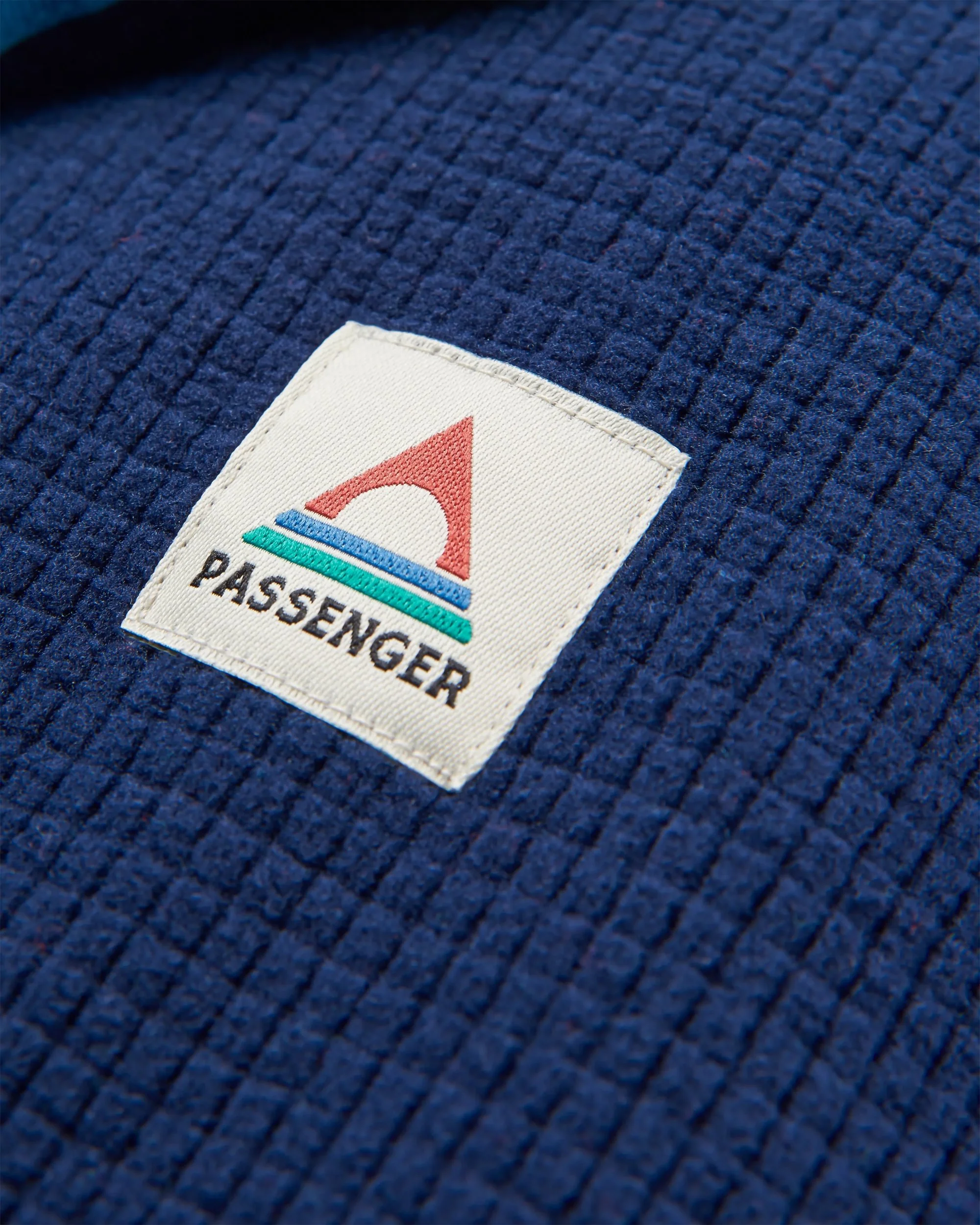 Off Trail Grid Polar Fleece - Rich Navy/Green Lake - Image 8
