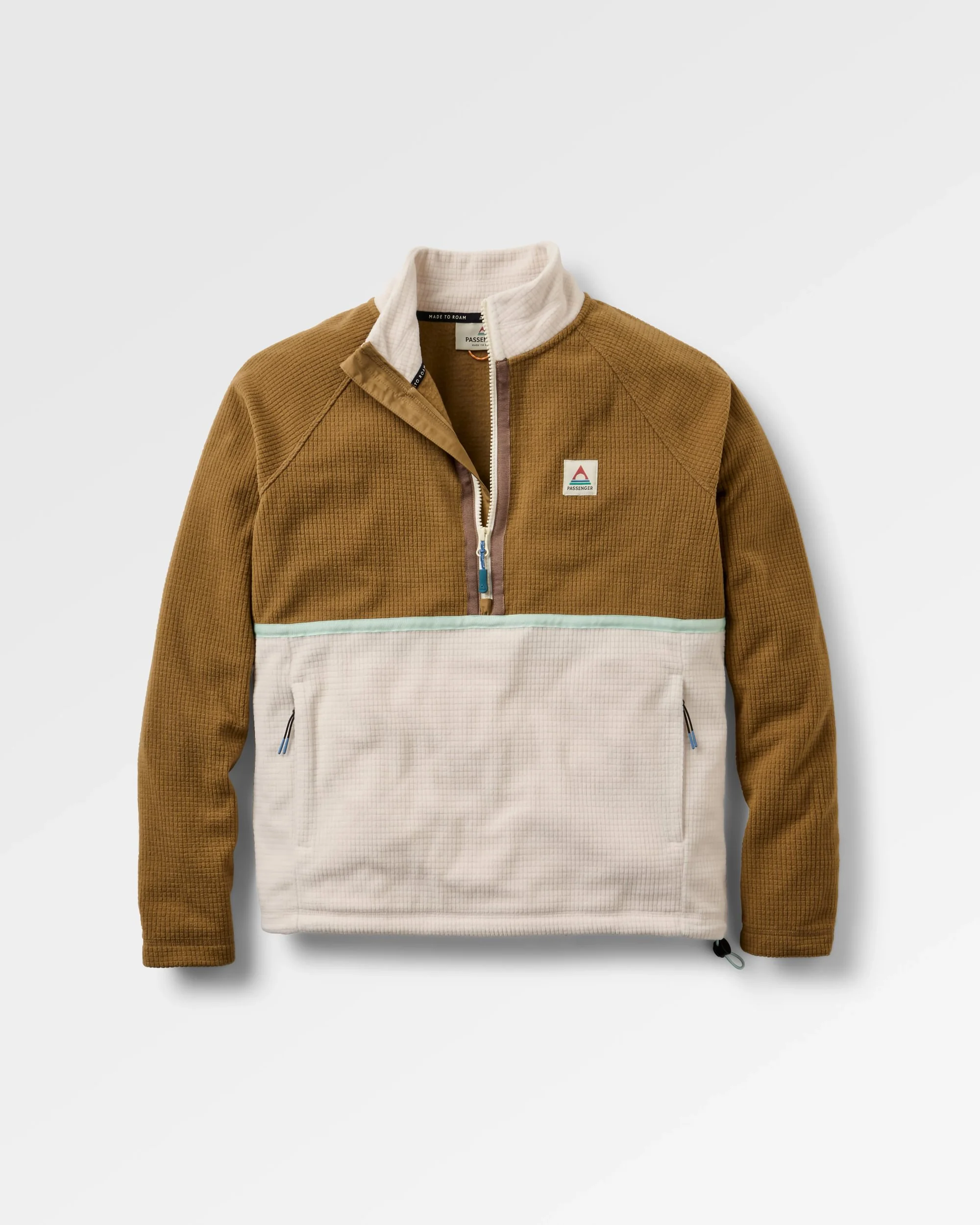 Off Trail Grid Polar Fleece - Caramel/Birch - Image 2