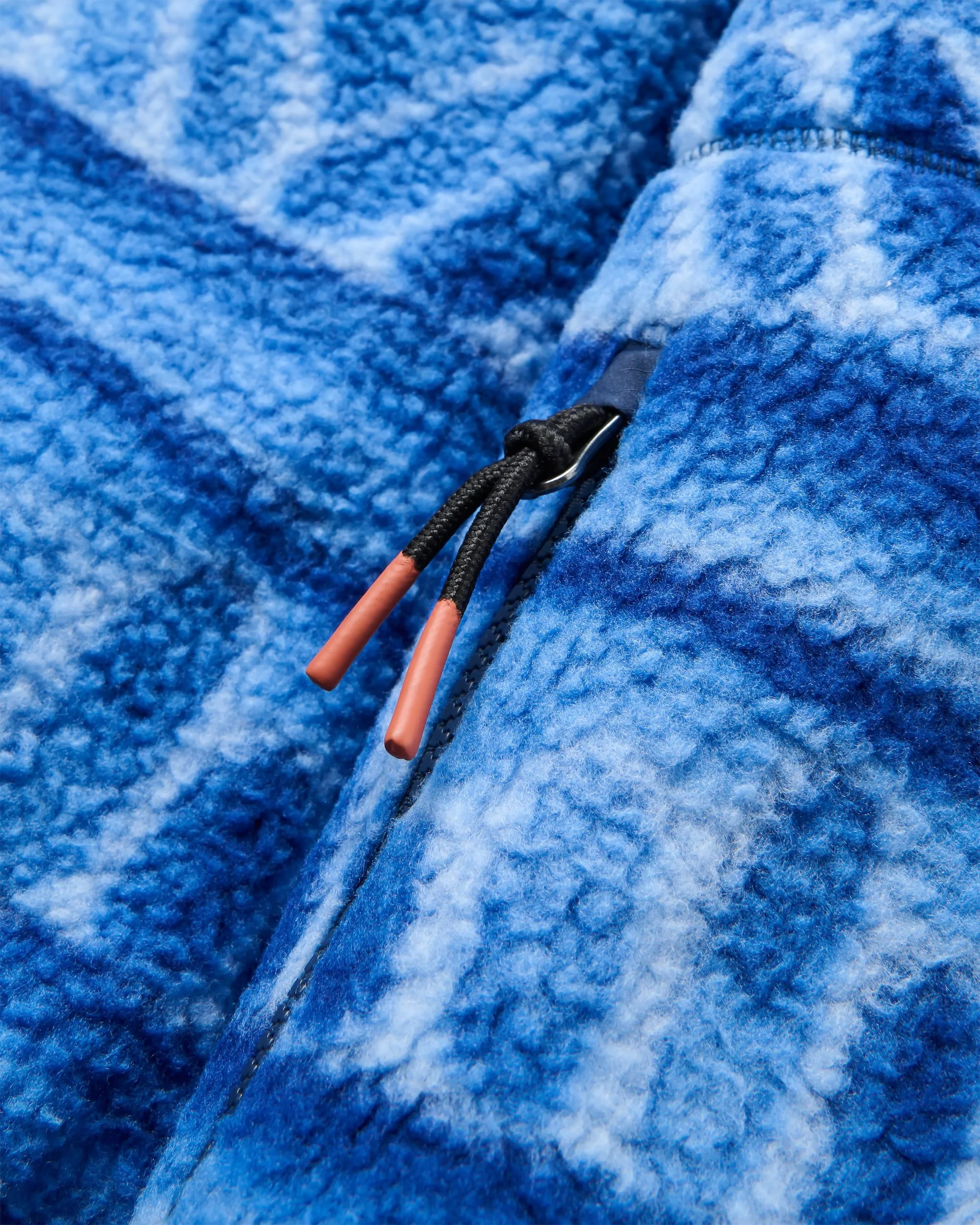Offgrid 1/2 Zip Sherpa Fleece - Tracks Electric Blue - Image 3