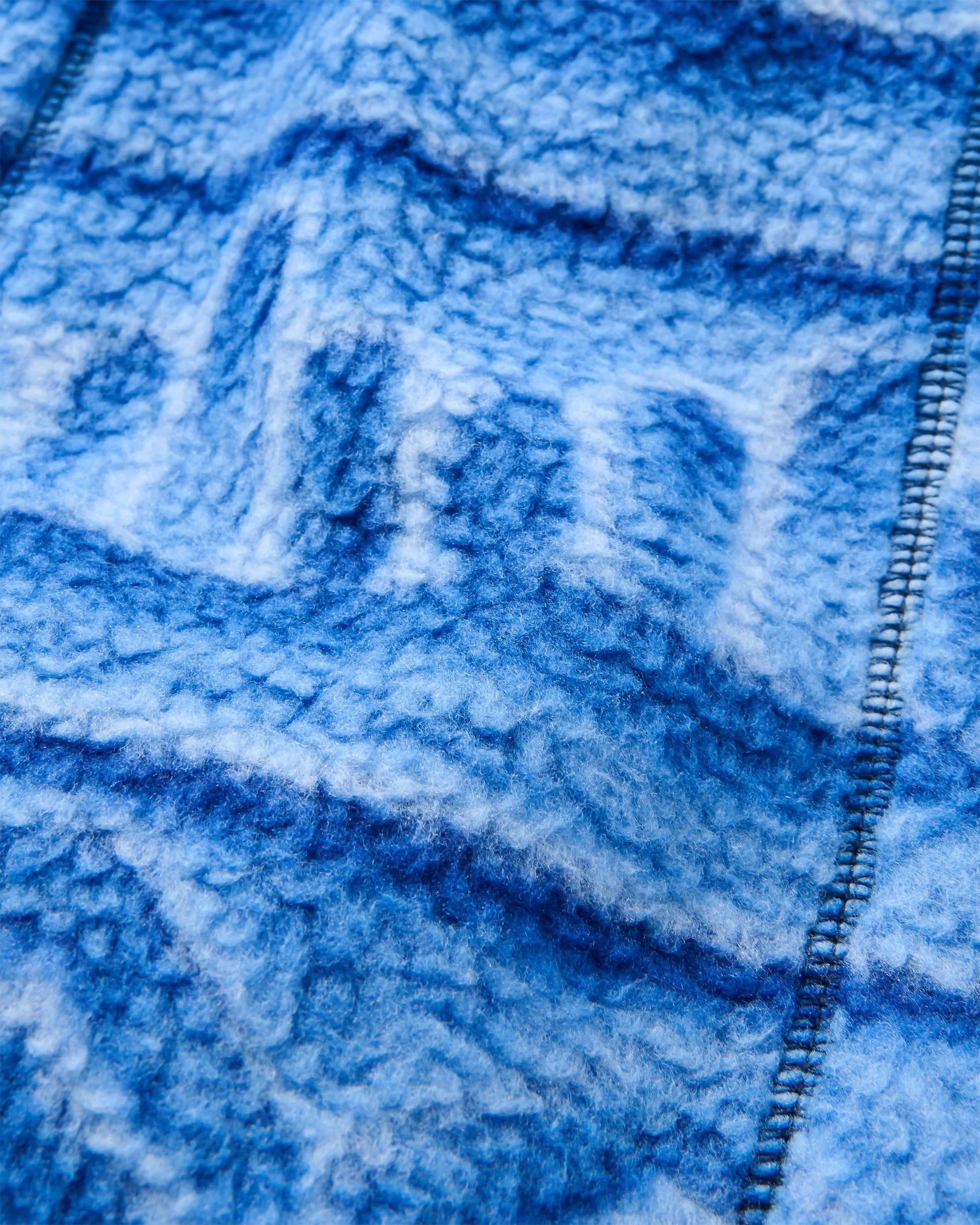 Offgrid 1/2 Zip Sherpa Fleece - Tracks Electric Blue - Image 4