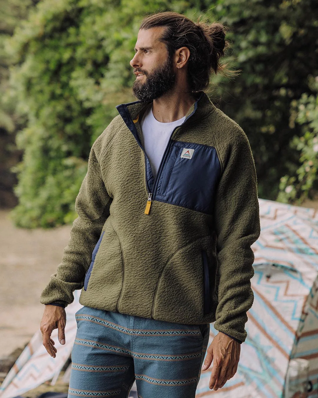 Offgrid 1/4 Zip Sherpa Fleece - Khaki - Image 4