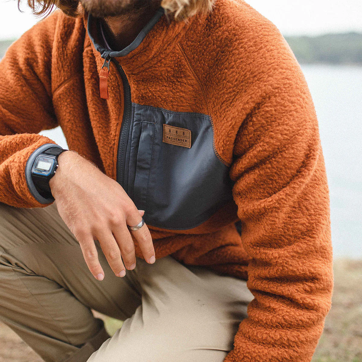 Offgrid 1/4 Zip Sherpa Fleece - Glazed Ginger - Image 6