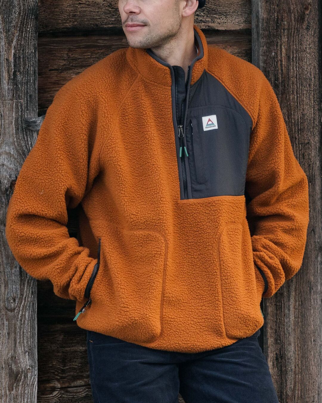 Offgrid 1/2 Zip Sherpa Fleece - Glazed Ginger - Image 2