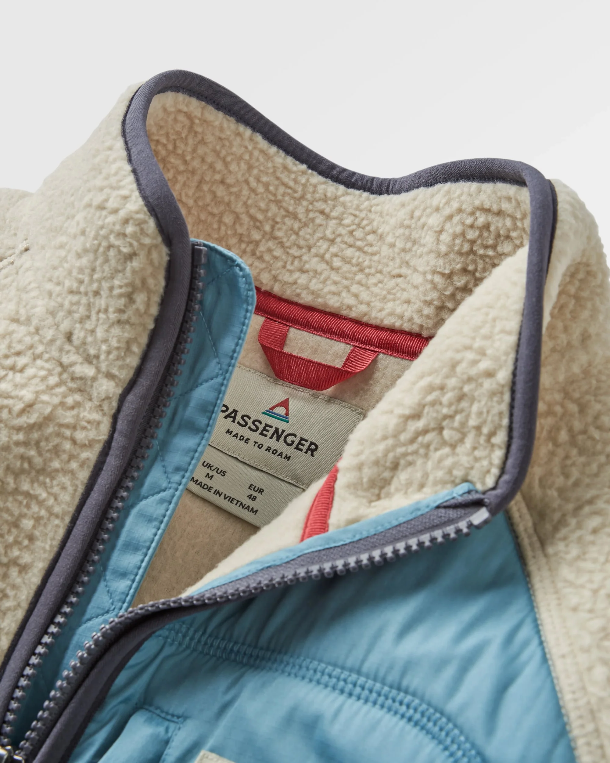 Offgrid 1/2 Zip Sherpa Fleece - Oatmeal/Charcoal - Image 10