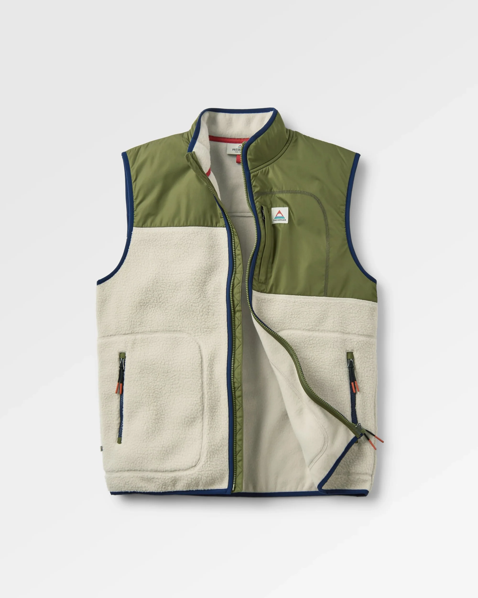 Offgrid Sherpa Fleece Vest - Oatmeal/Khaki - Image 2