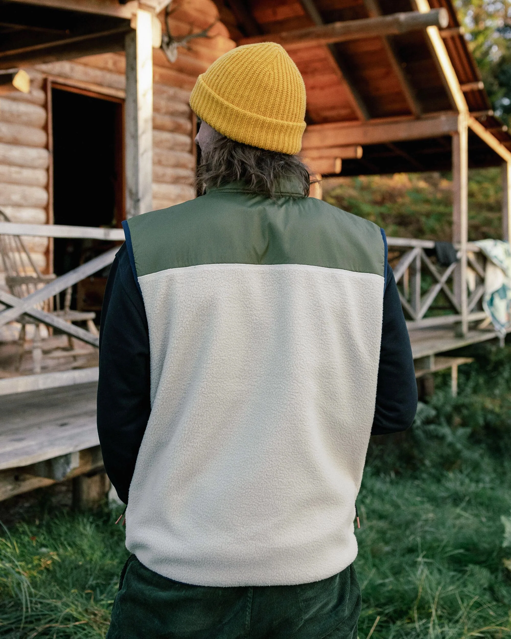 Offgrid Sherpa Fleece Vest - Oatmeal/Khaki - Image 4