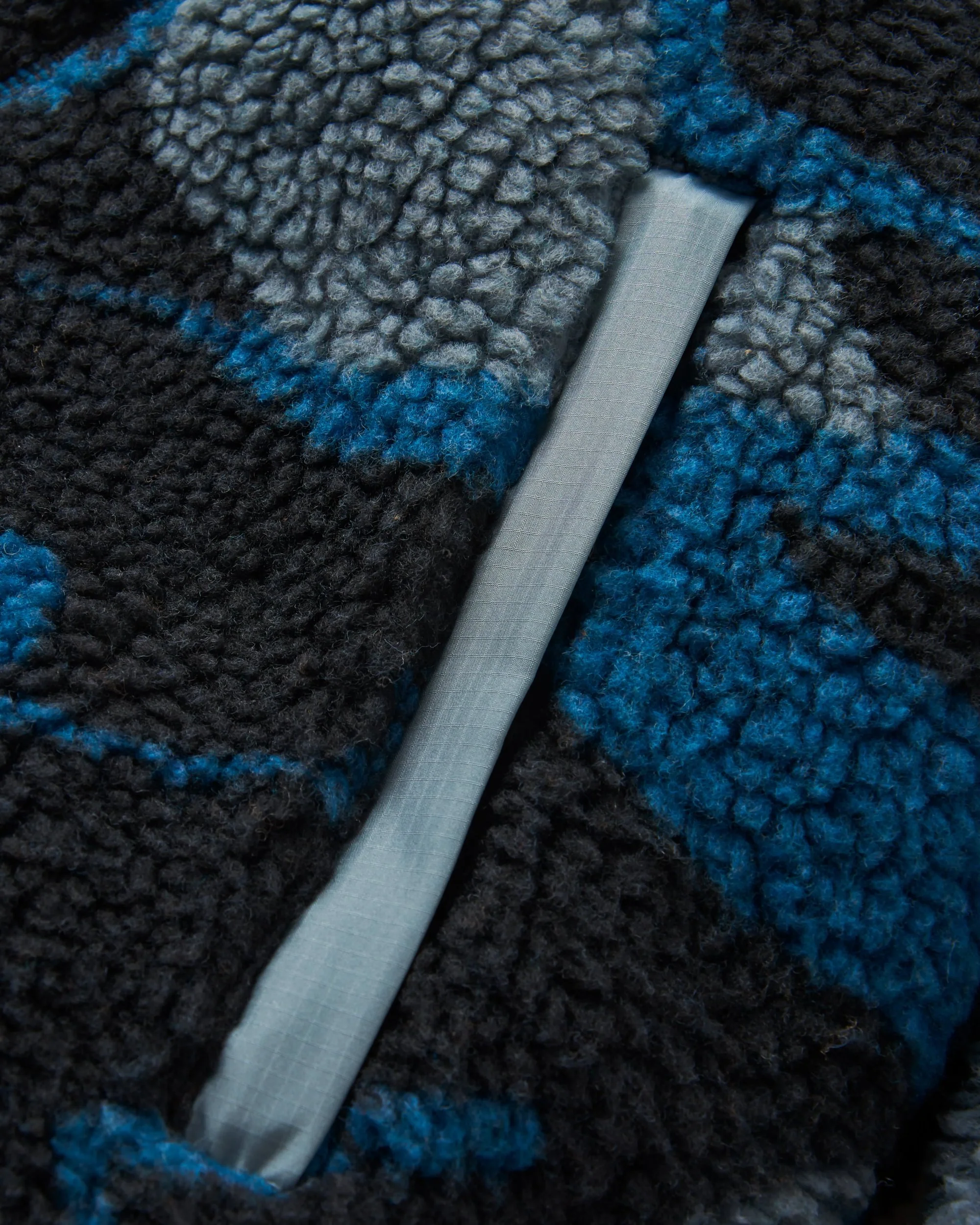 Offroad Sherpa 1/2 Zip Fleece - Abstract Trails Black - Image 7