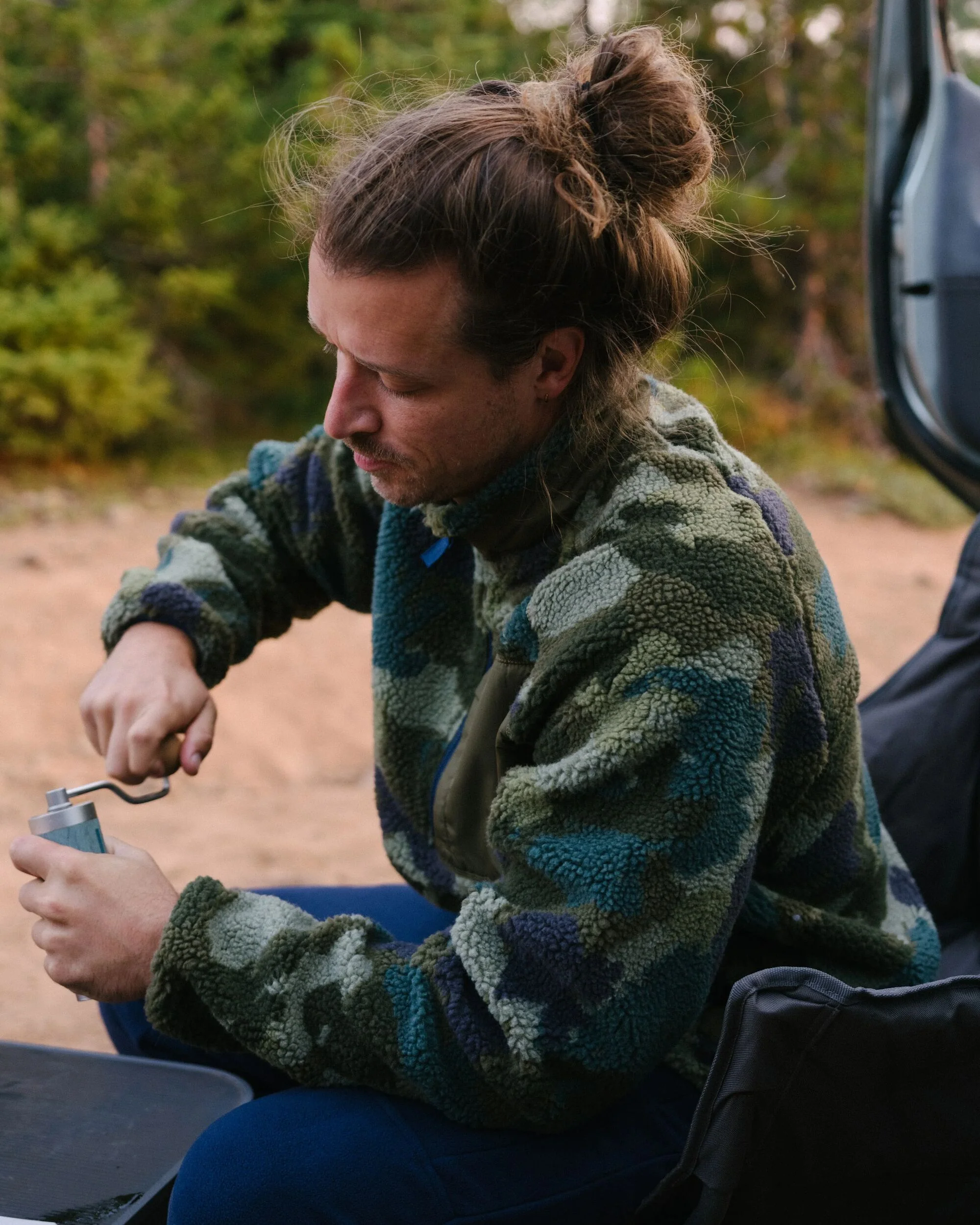 Offroad Sherpa 1/2 Zip Fleece - Alpine Camo Khaki - Image 3