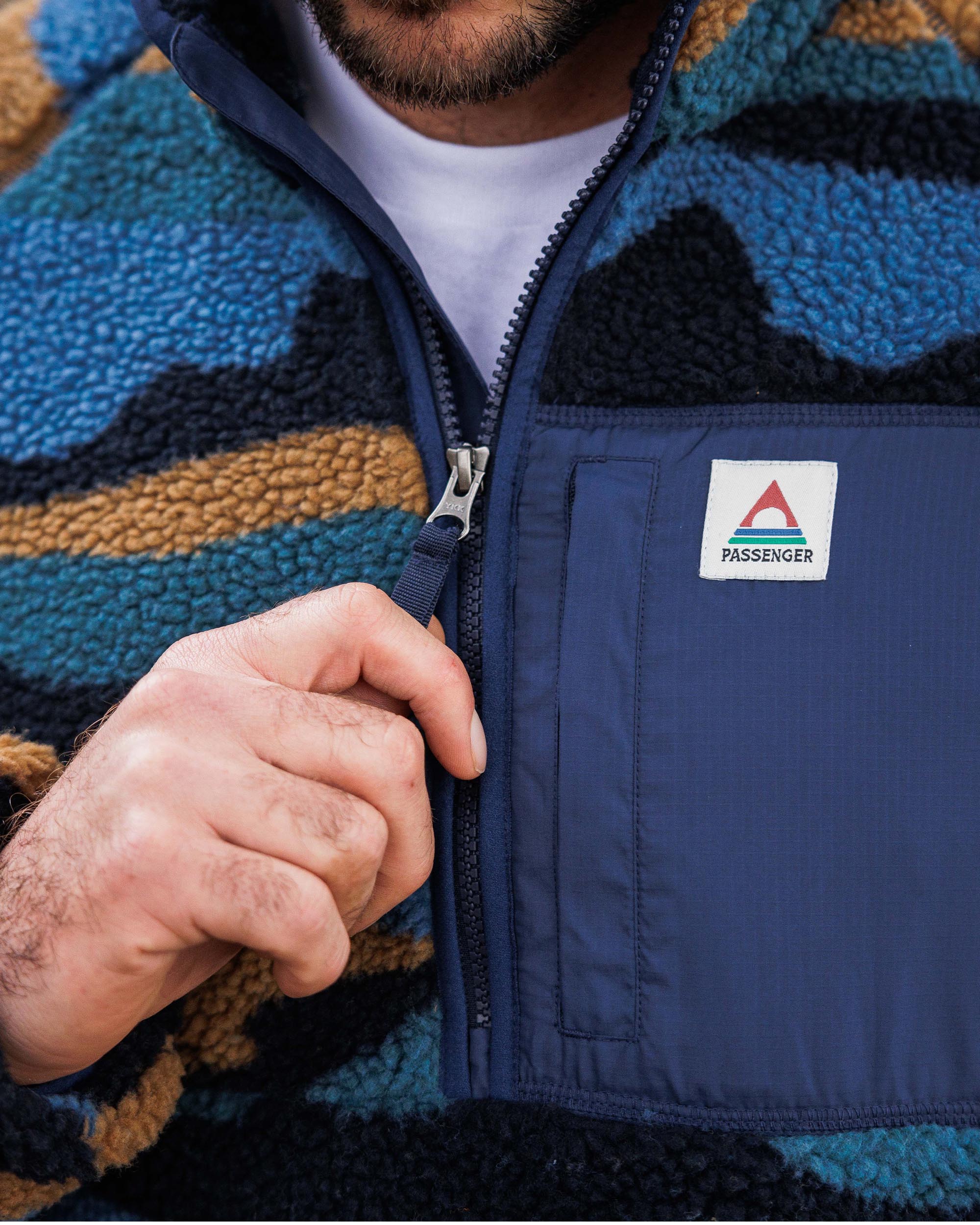 Offroad Sherpa 1/2 Zip Fleece - Scenic Navy - Image 5
