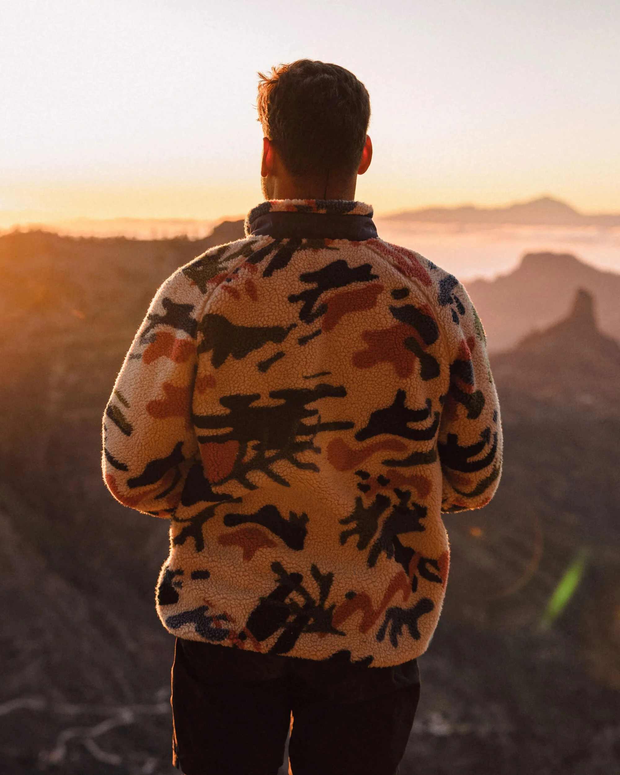 Offroad Sherpa 1/2 Zip Fleece - Seaweed Camo Pebble Grey - Image 3