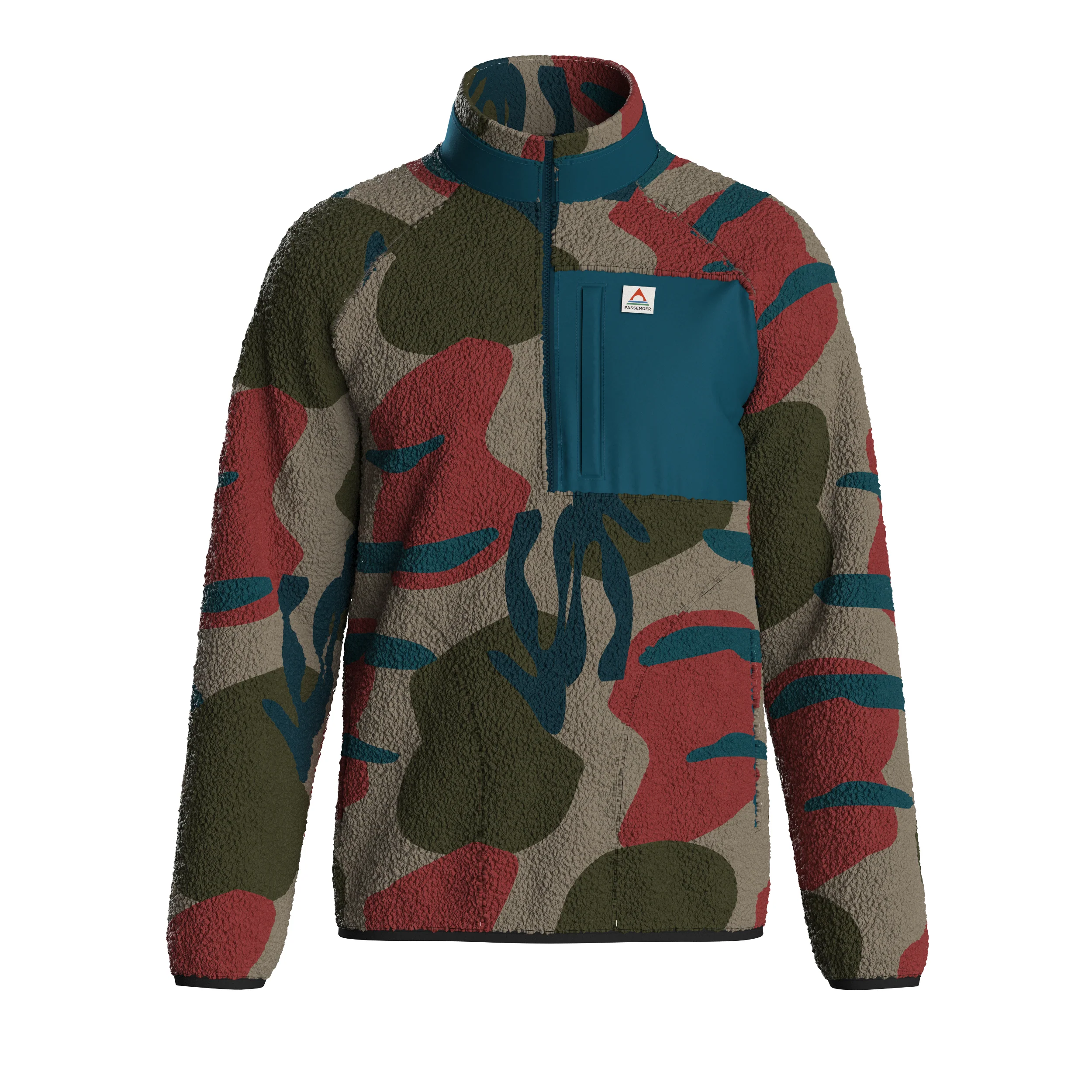 Offroad Sherpa 1/2 Zip Fleece - Seaweed Camo Pebble Grey - Image 9