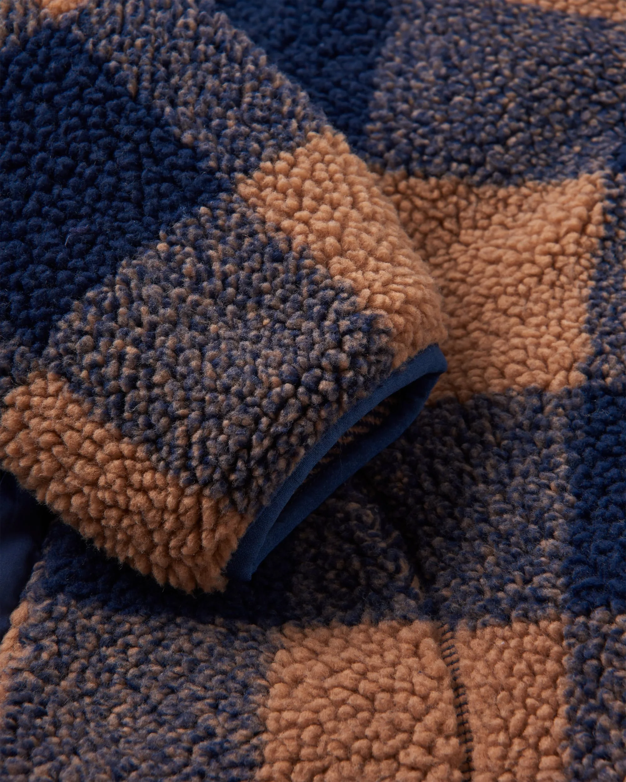 Offroad Sherpa 1/2 Zip Fleece - Toffee/Rich Navy Buffalo - Image 9