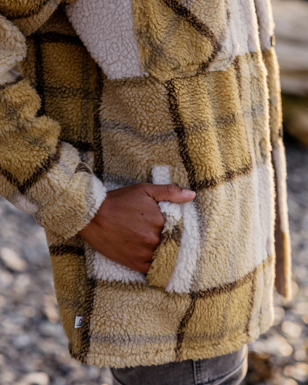 Olympus Yarn Dye Sherpa Fleece Shirt - Honey Check - Image 6