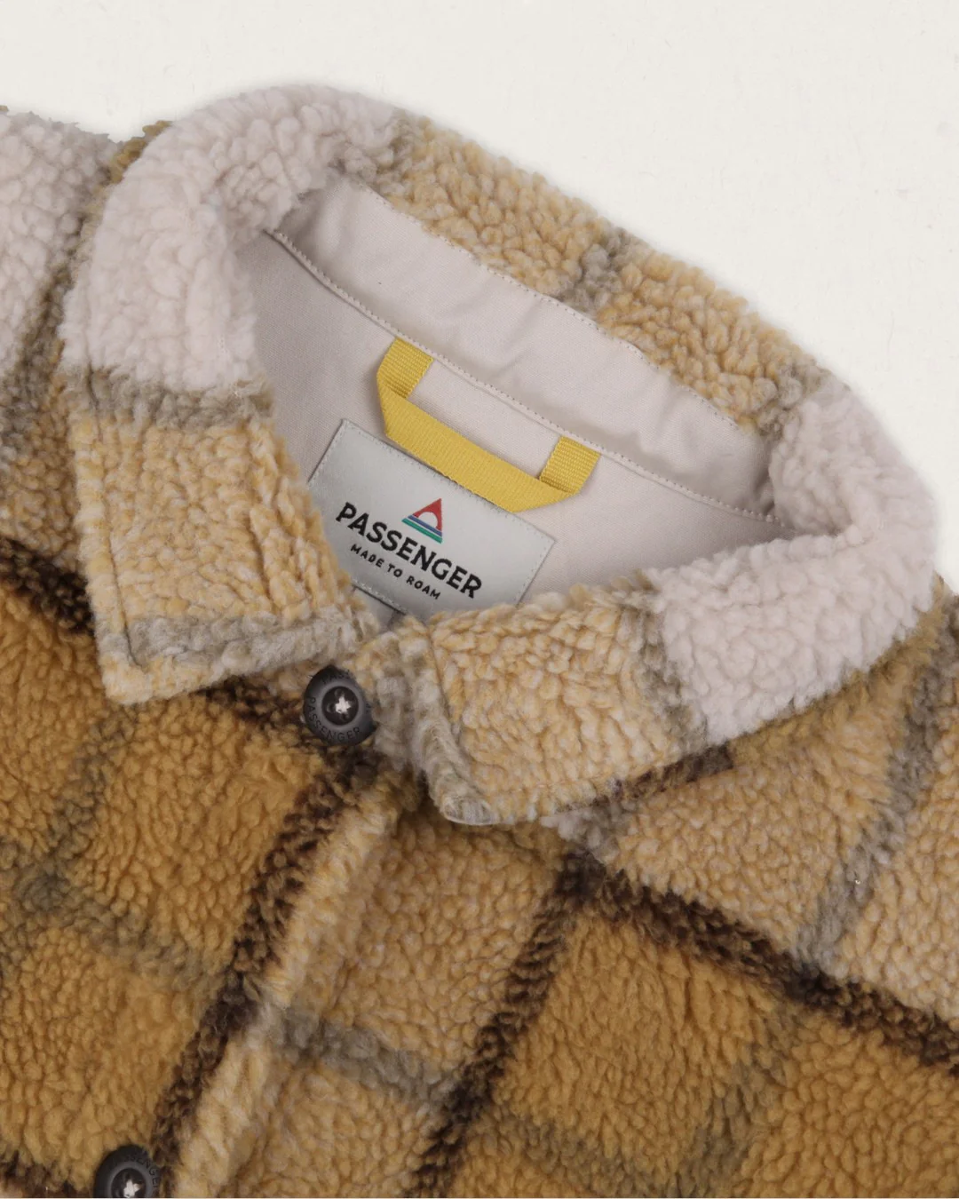 Olympus Yarn Dye Sherpa Fleece Shirt - Honey Check - Image 9