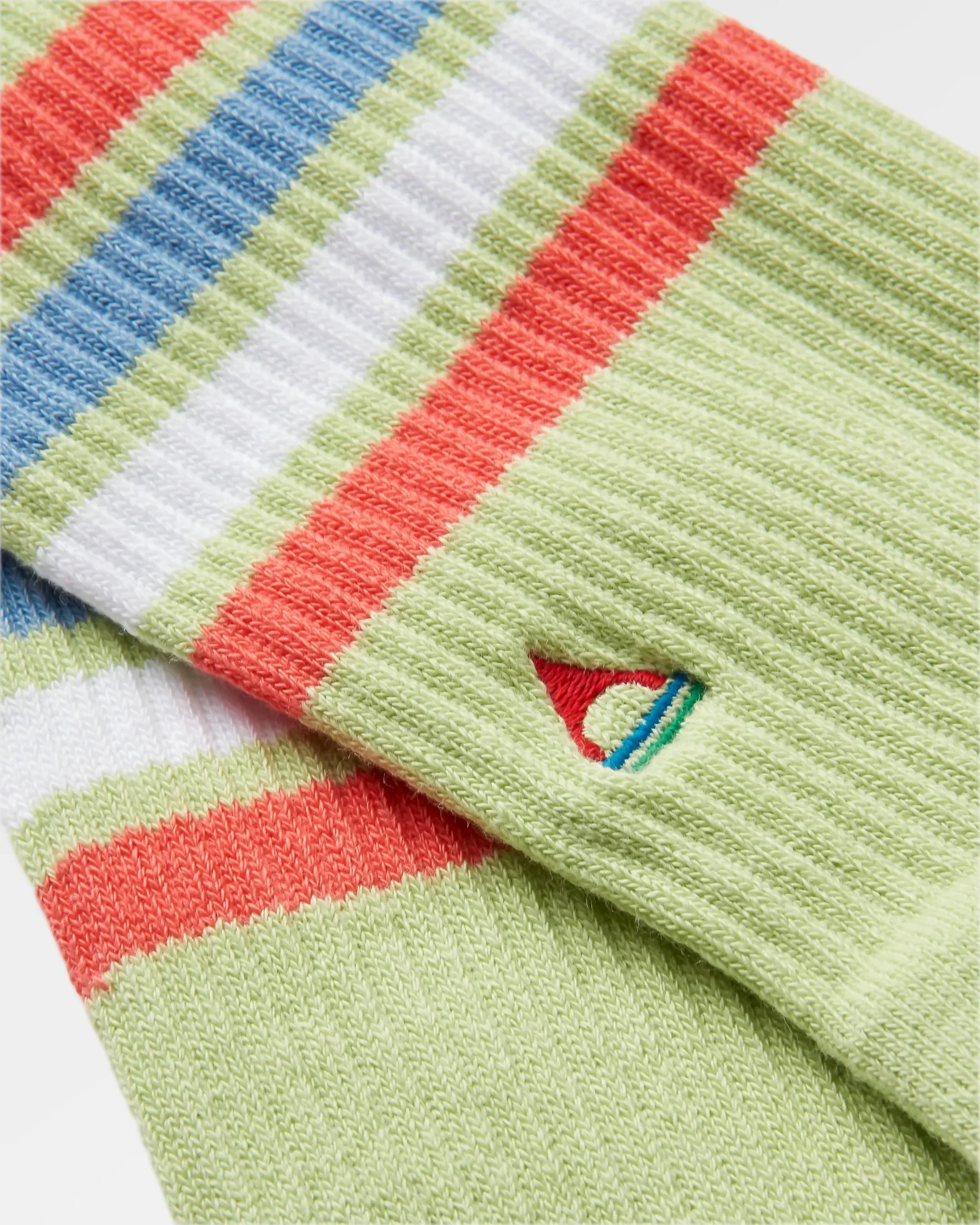 Organic Mid-weight Crew Socks - Green Fig - Image 3