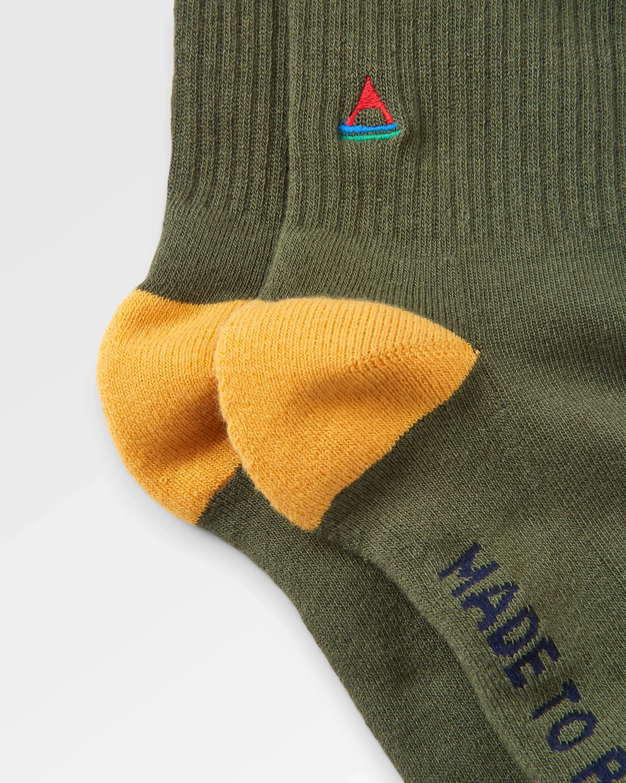 Classic Midweight Crew Socks - Khaki - Image 2