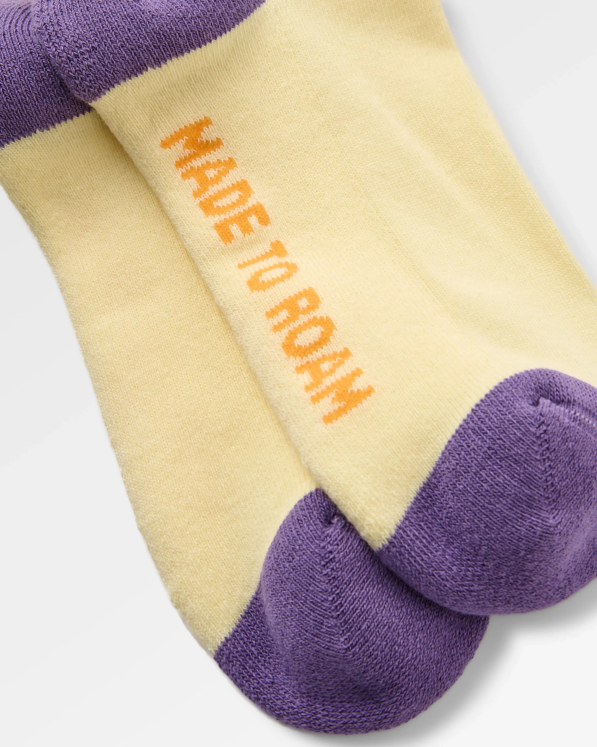 Classic Midweight Crew Socks - Pale Yellow - Image 3