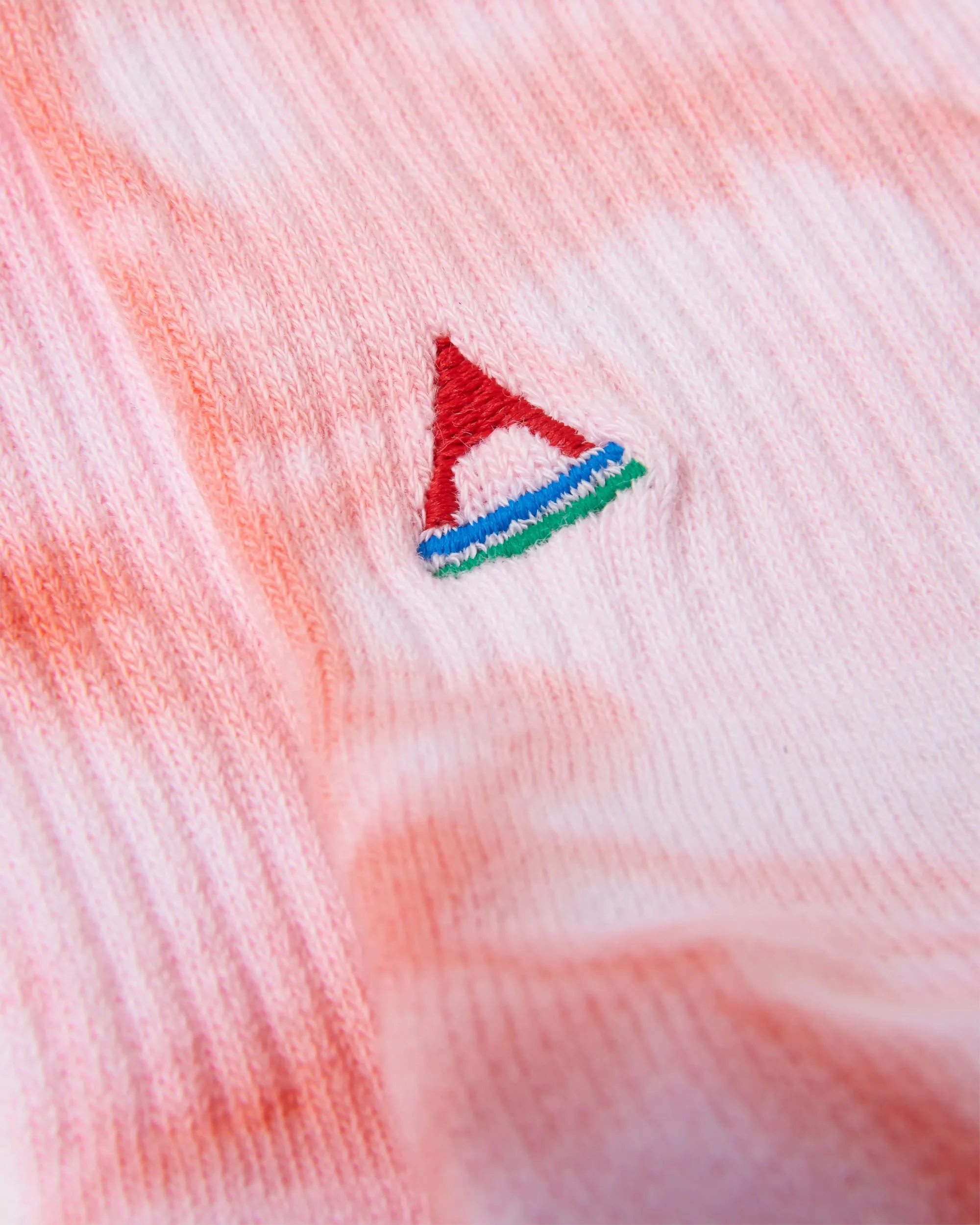 Organic Mid-weight Crew Socks - Tie Dye Shell Pink - Image 2