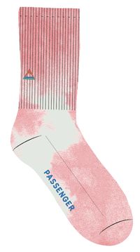 Organic Mid-weight Crew Socks - Tie Dye Shell Pink - Image 5