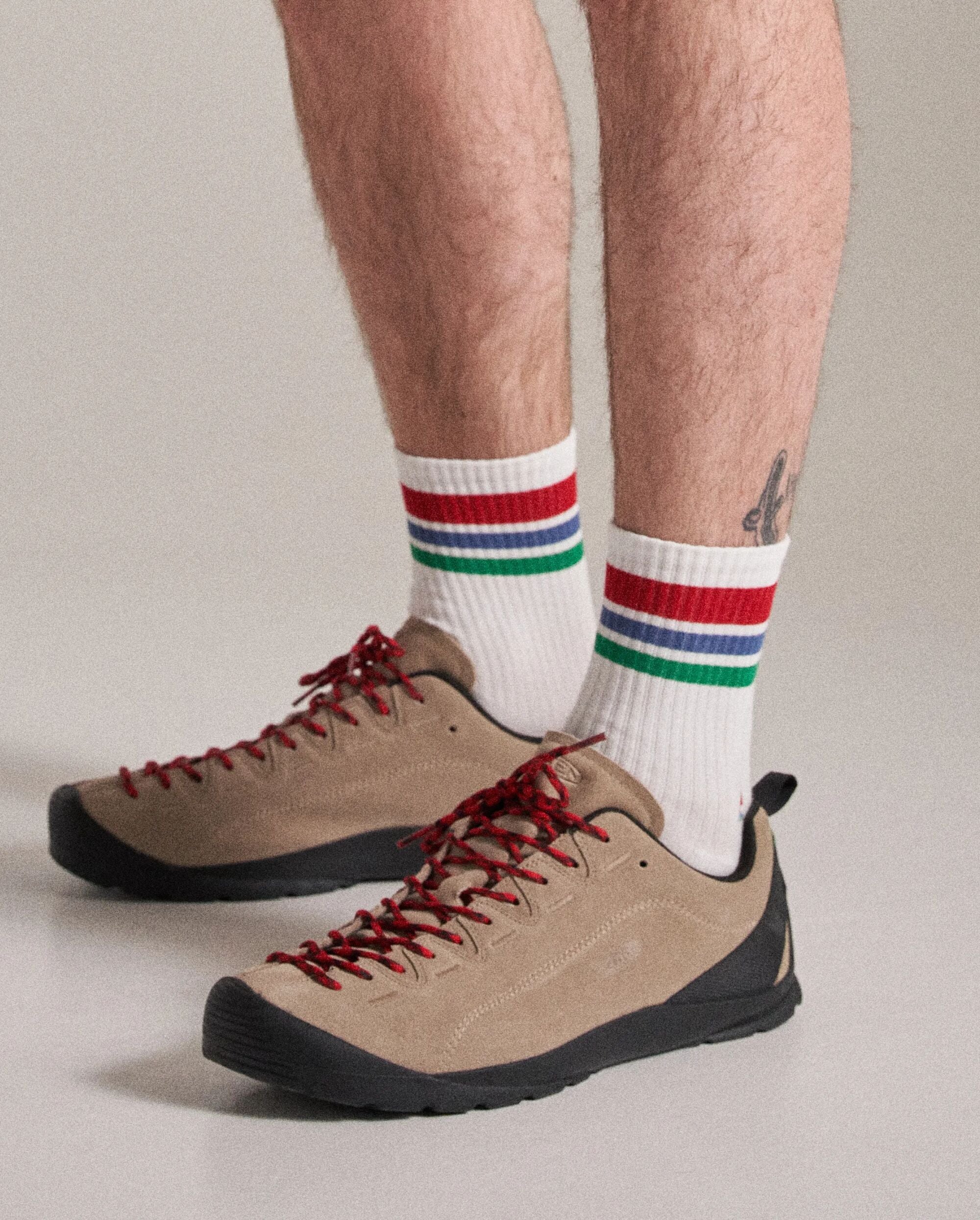 Classic Midweight Crew Socks - White/Greenlake - Image 3