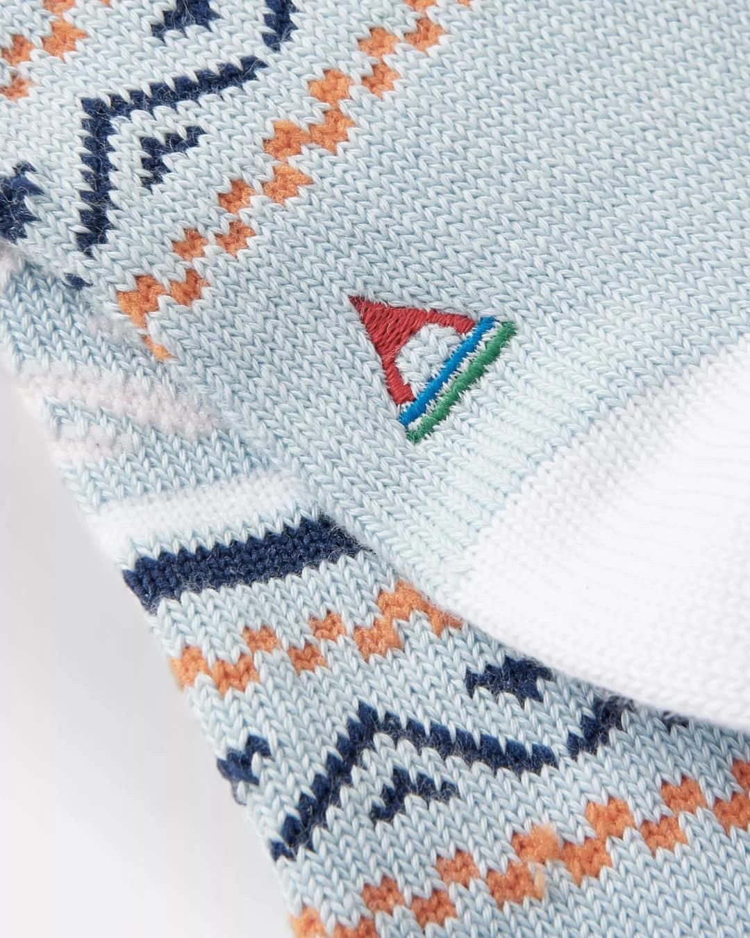 Organic Mid-weight Patterned Socks - Blue Fog - Image 3